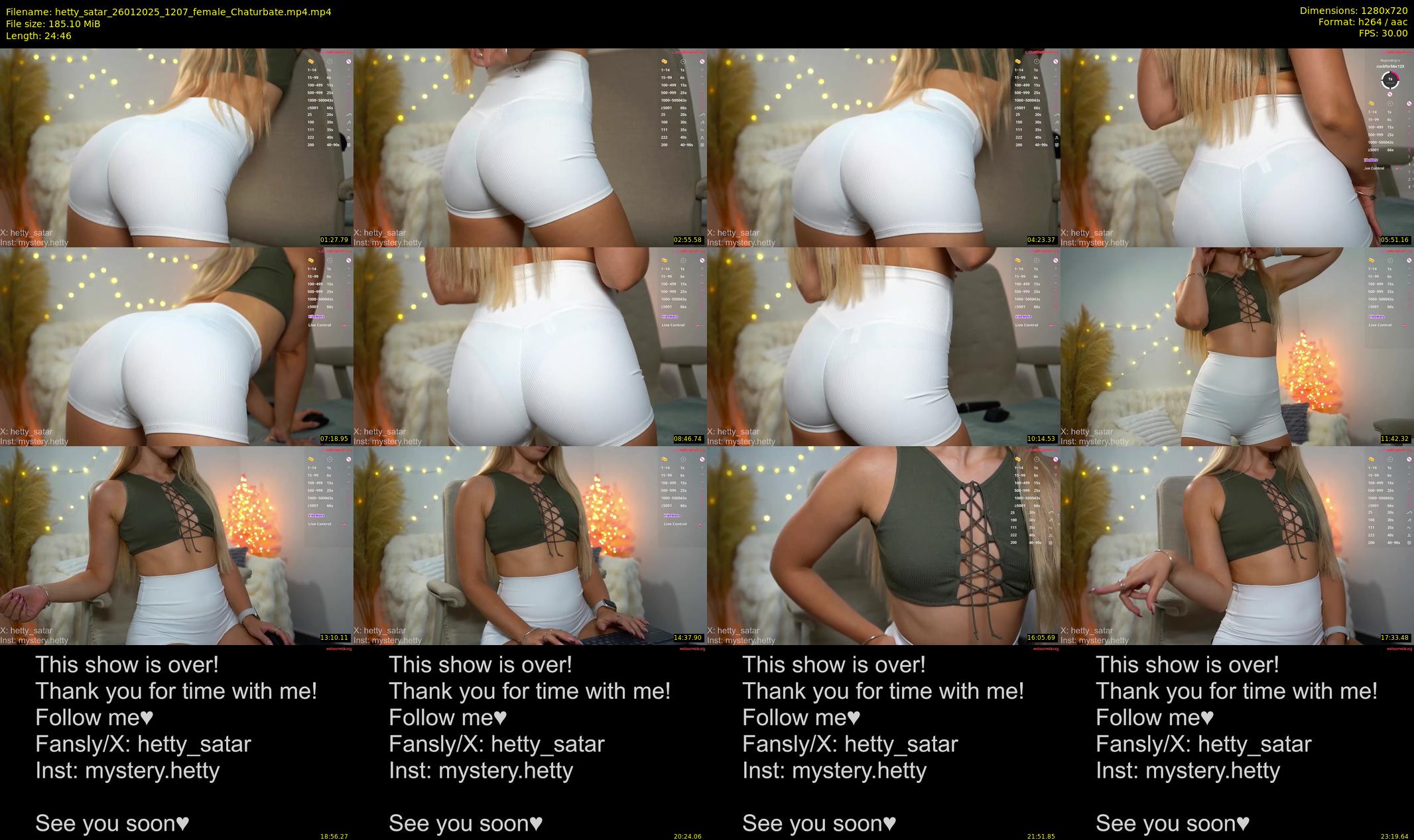 hetty_satar — 25 minute Chaturbate female cam show recording, 720p, Jan 26, 2025