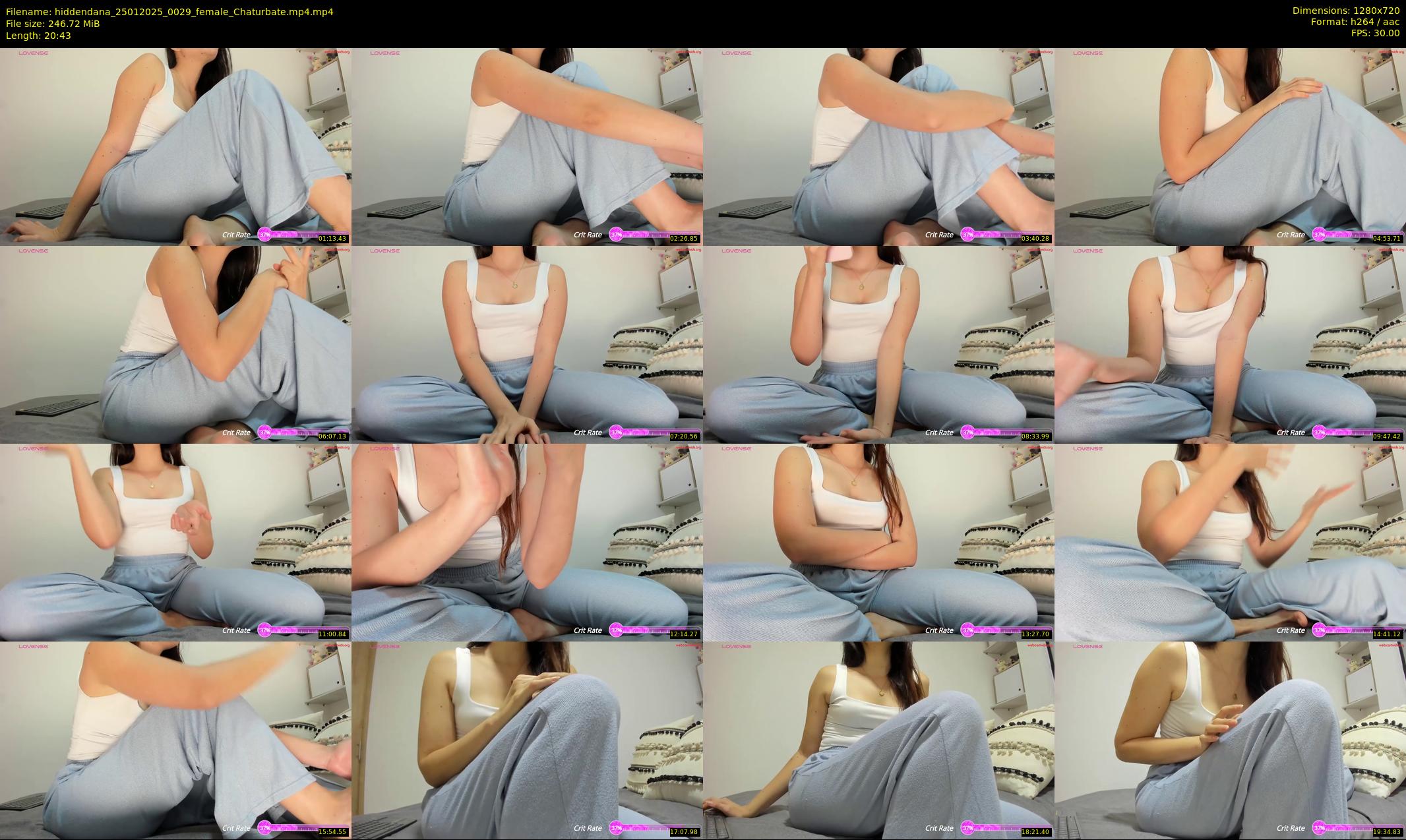 hiddendana — 21 minute Chaturbate female cam show recording, 720p, Jan 25, 2025