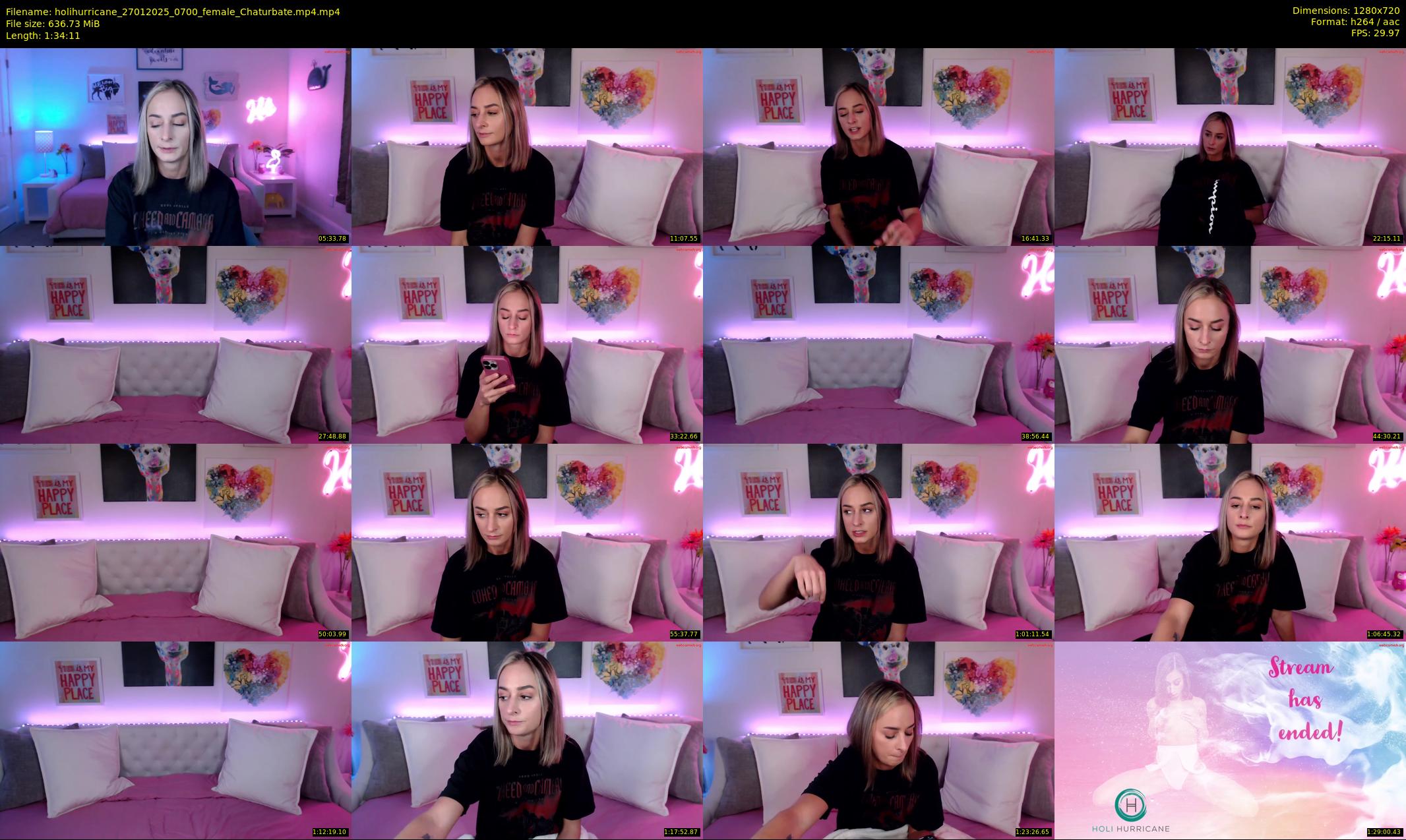 holihurricane — 95 minute Chaturbate female cam show recording, 720p, Jan 27, 2025
