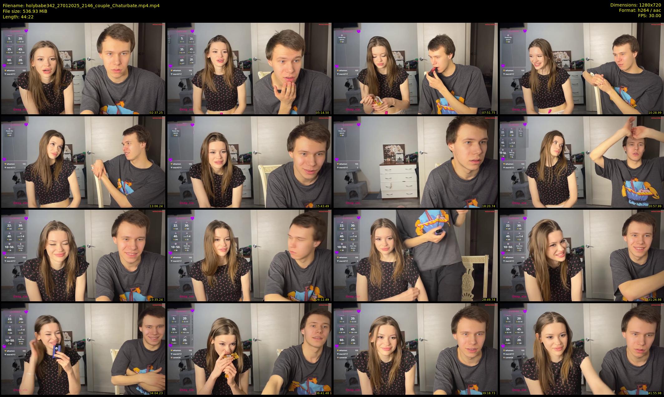 holybabe342 — 45 minute Chaturbate couple cam show recording, 720p, Jan 27, 2025