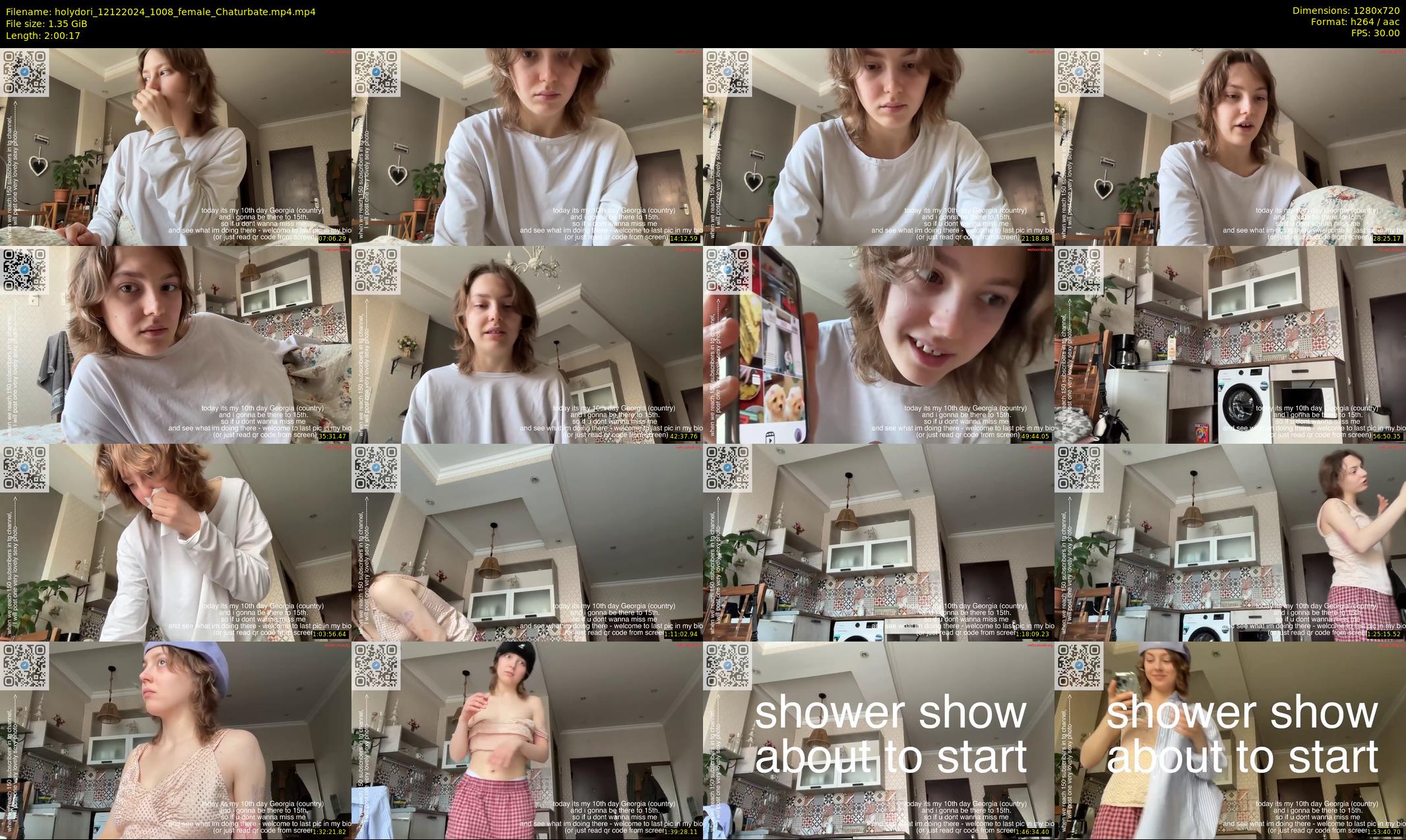 holydori — 121 minute Chaturbate female cam show recording, 720p, Dec 12, 2024