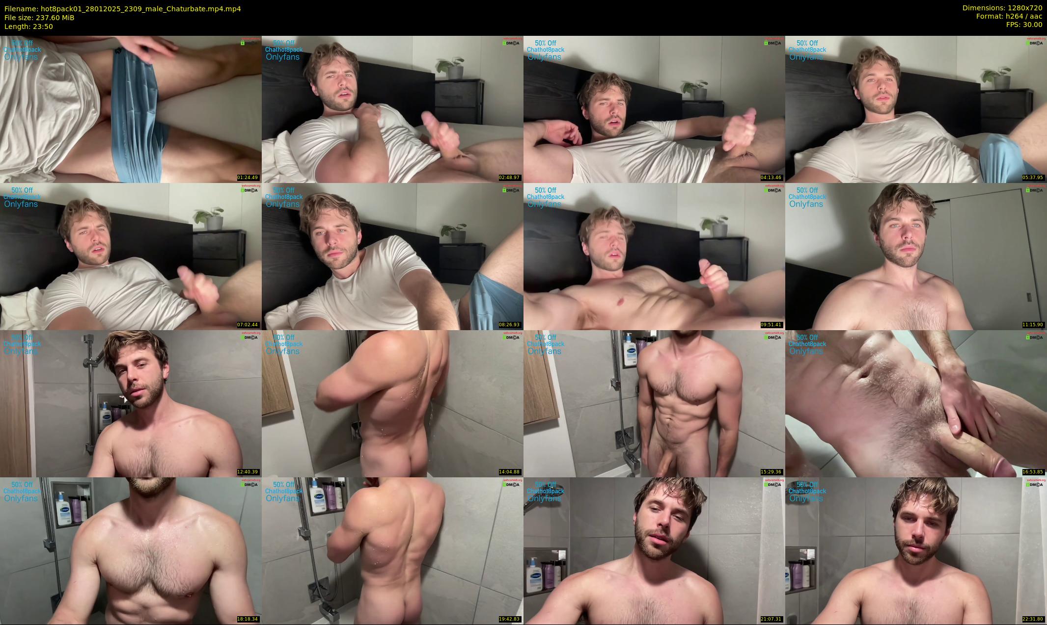 hot8pack01 — 24 minute Chaturbate male cam show recording, 720p, Jan 28, 2025