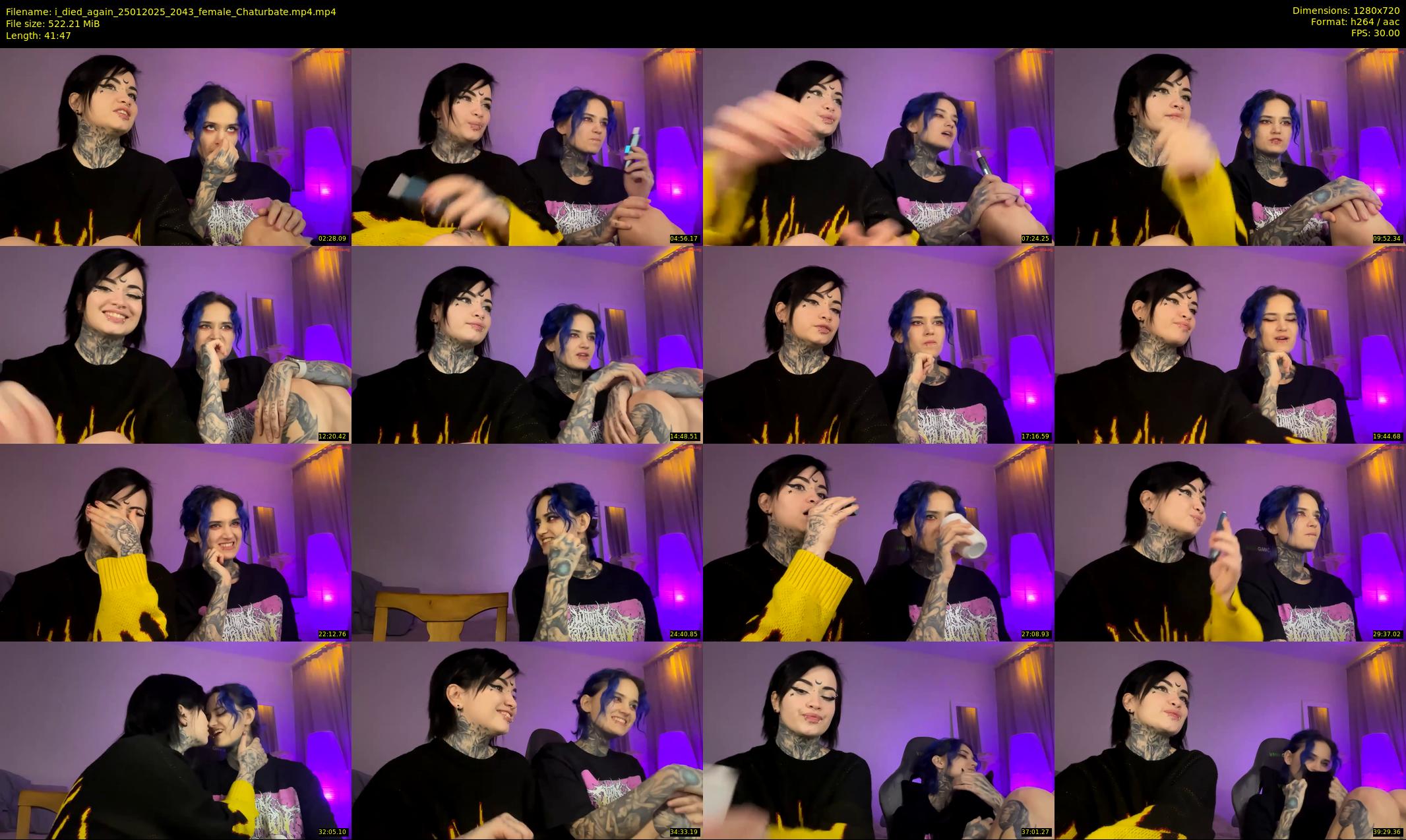 i_died_again — 42 minute Chaturbate female cam show recording, 720p, Jan 25, 2025