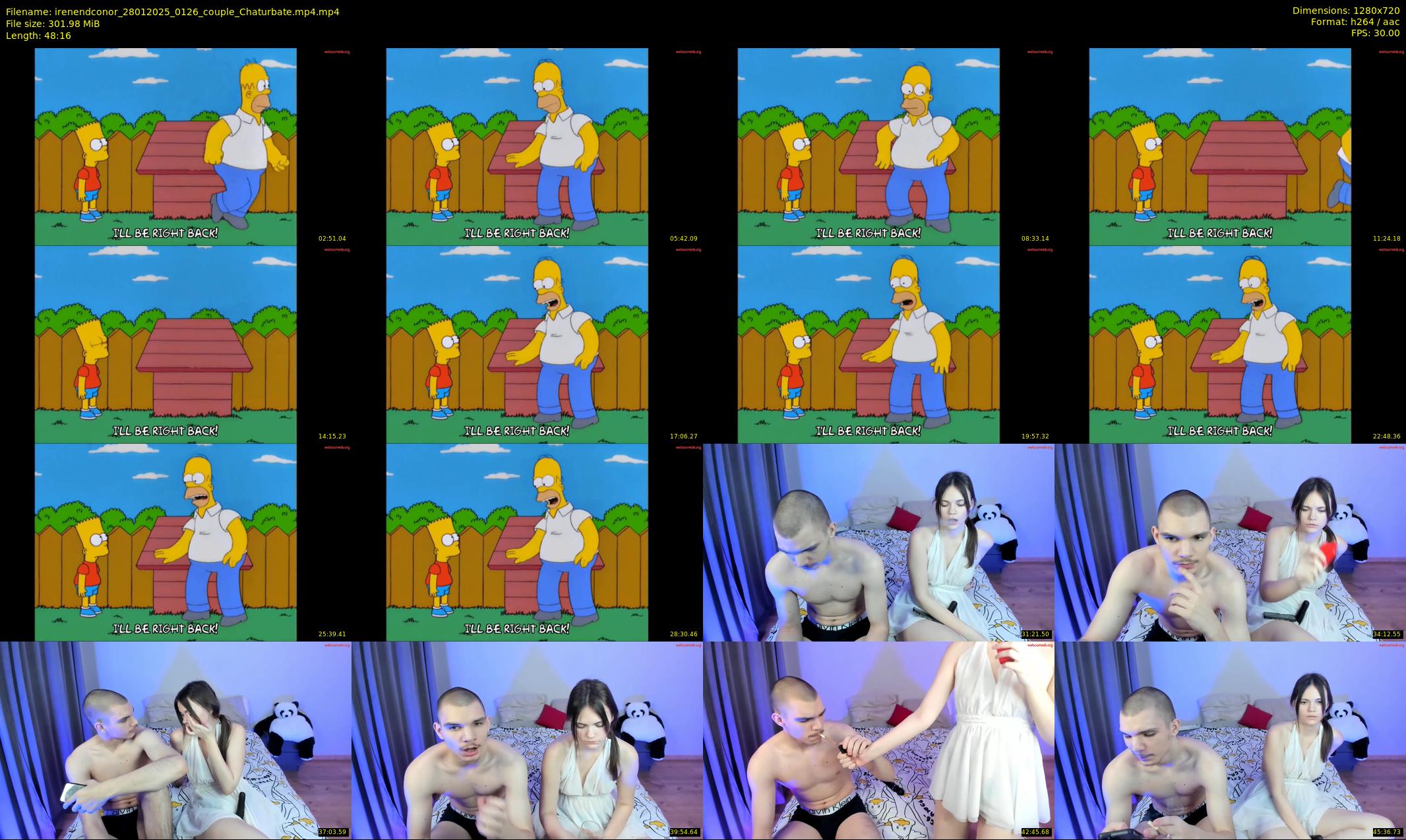 irenendconor — 49 minute Chaturbate couple cam show recording, 720p, Jan 28, 2025