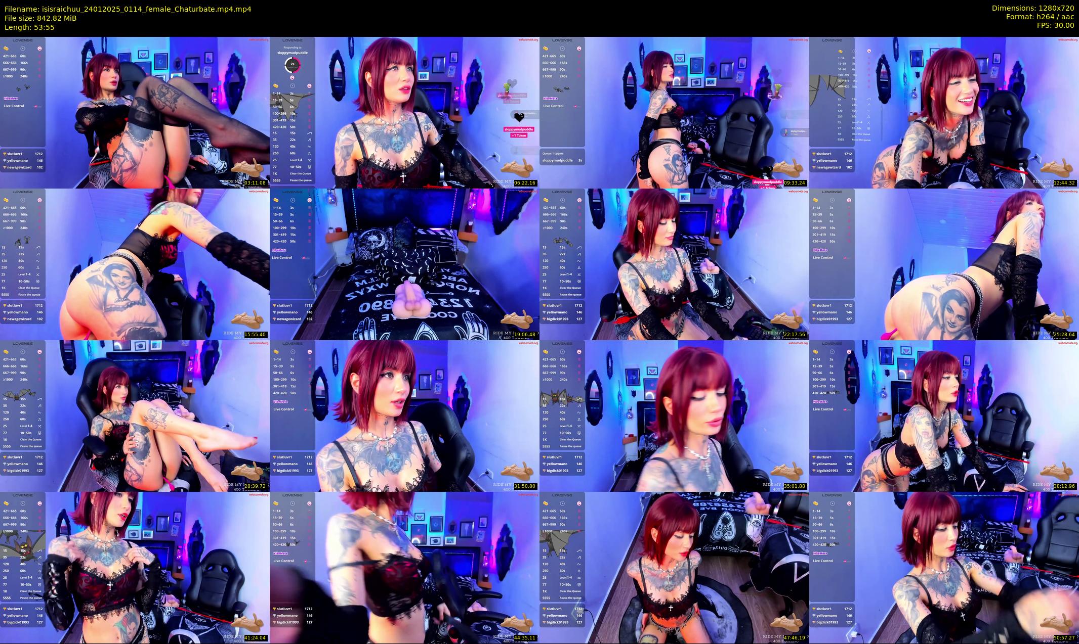 isisraichuu — 54 minute Chaturbate female cam show recording, 720p, Jan 24, 2025