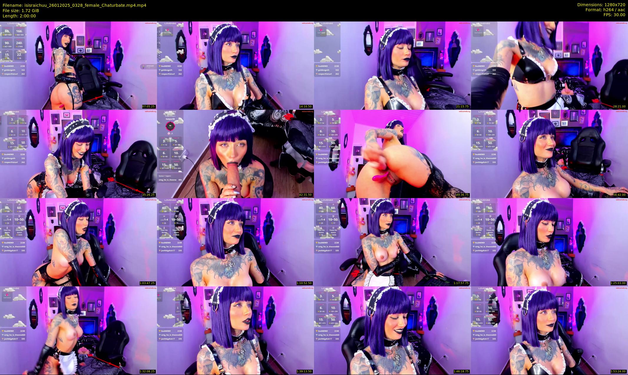 isisraichuu — 120 minute Chaturbate female cam show recording, 720p, Jan 26, 2025