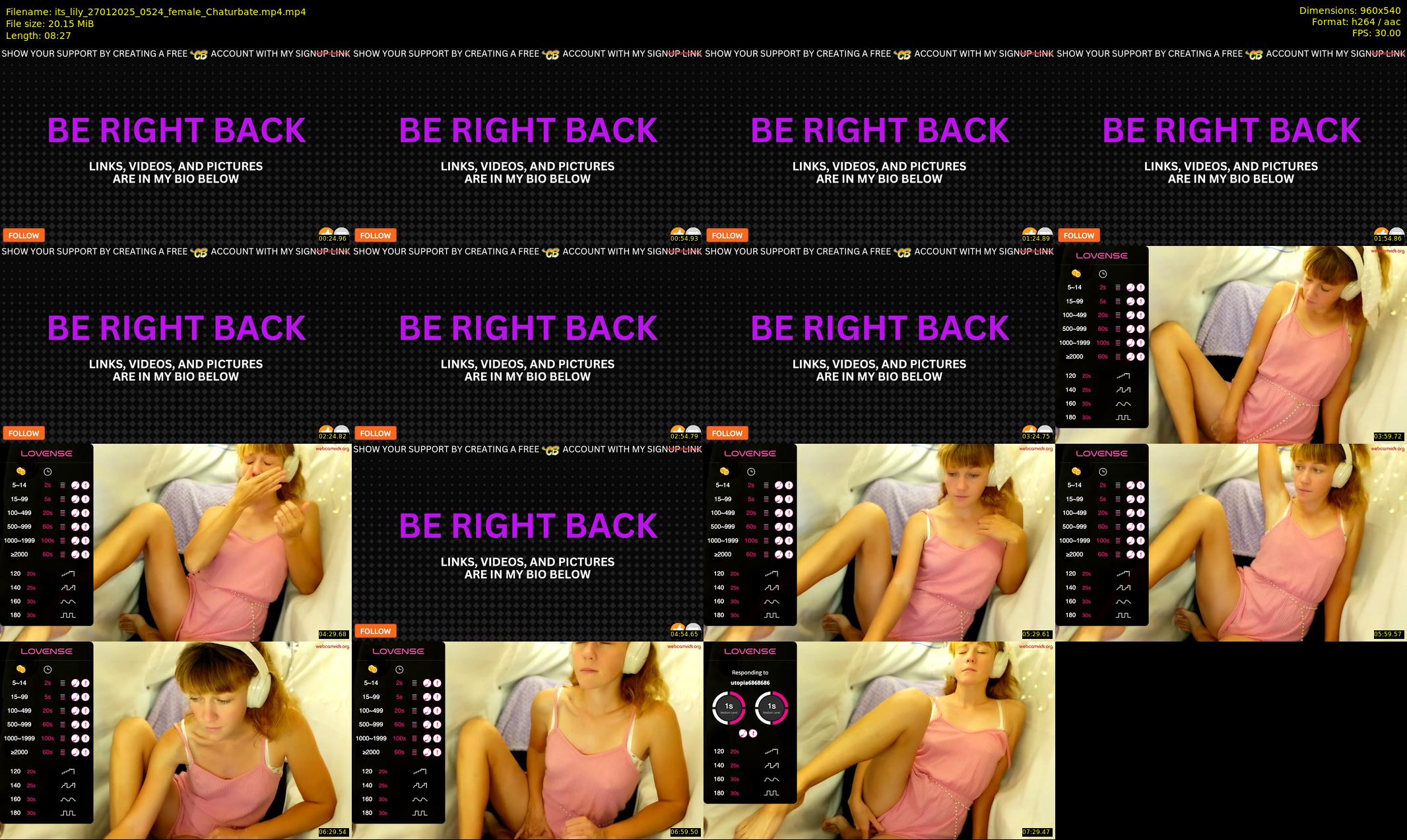 its_lily — 9 minute Chaturbate female cam show recording, 480p, Jan 27, 2025