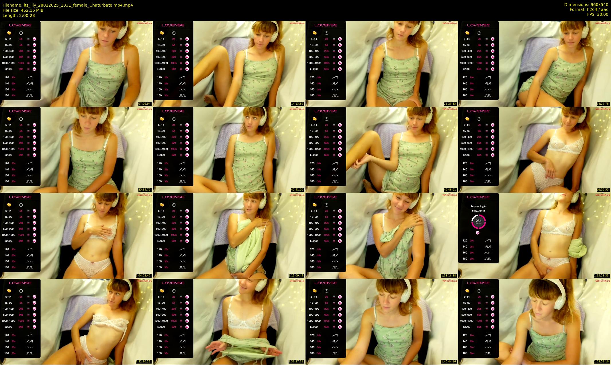 its_lily — 121 minute Chaturbate female cam show recording, 480p, Jan 28, 2025