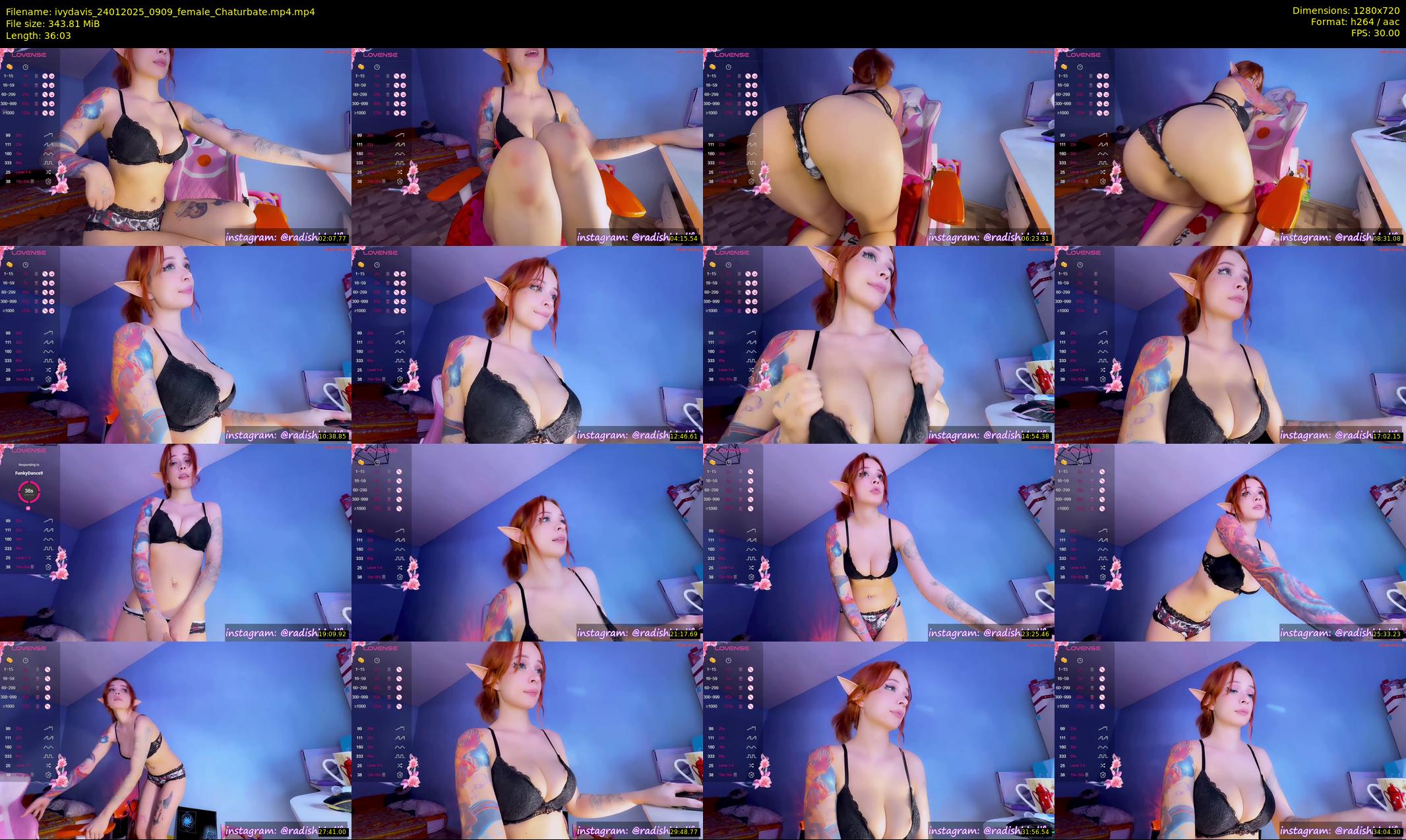 ivydavis — 37 minute Chaturbate female cam show recording, 720p, Jan 24, 2025