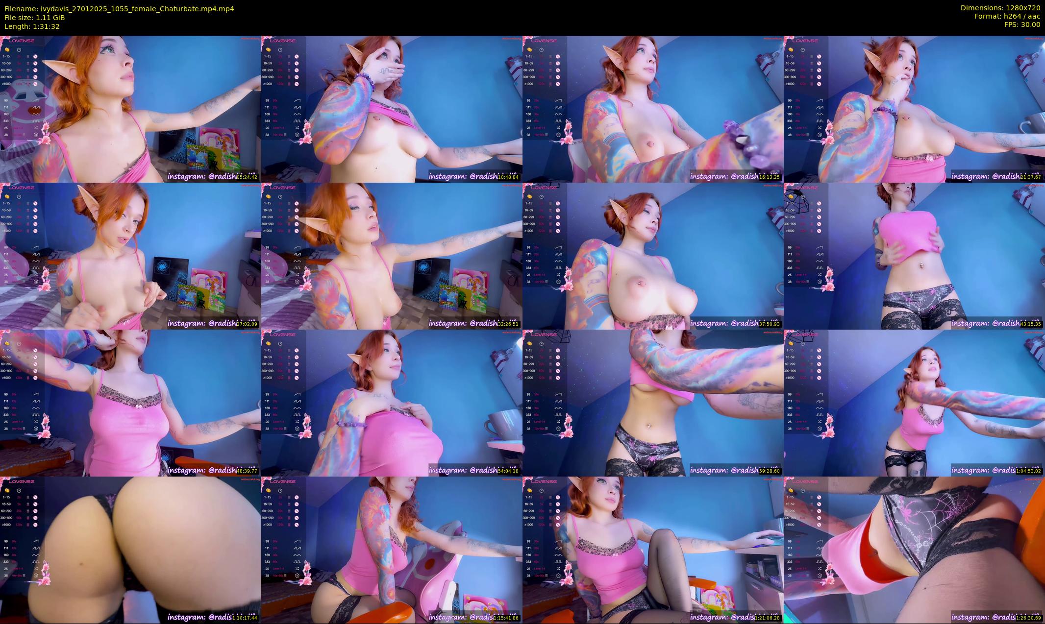 ivydavis — 92 minute Chaturbate female cam show recording, 720p, Jan 27, 2025