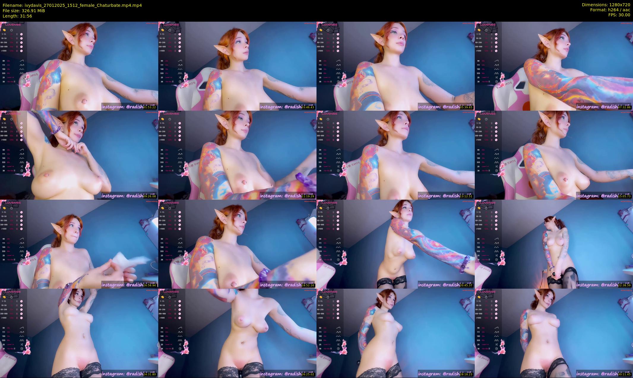 ivydavis — 32 minute Chaturbate female cam show recording, 720p, Jan 27, 2025