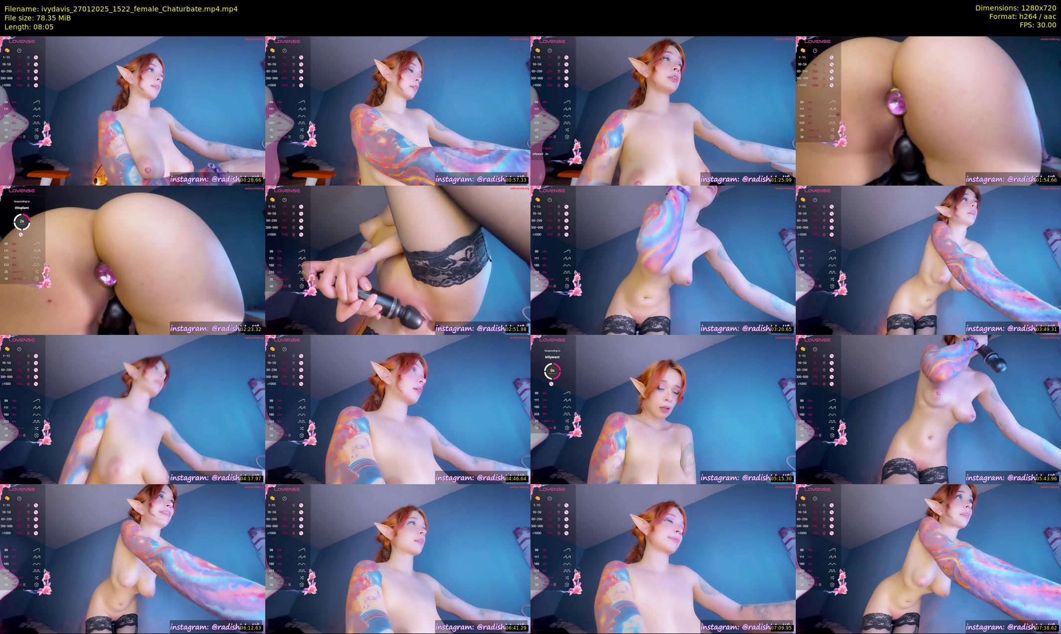 ivydavis — 9 minute Chaturbate female cam show recording, 720p, Jan 27, 2025