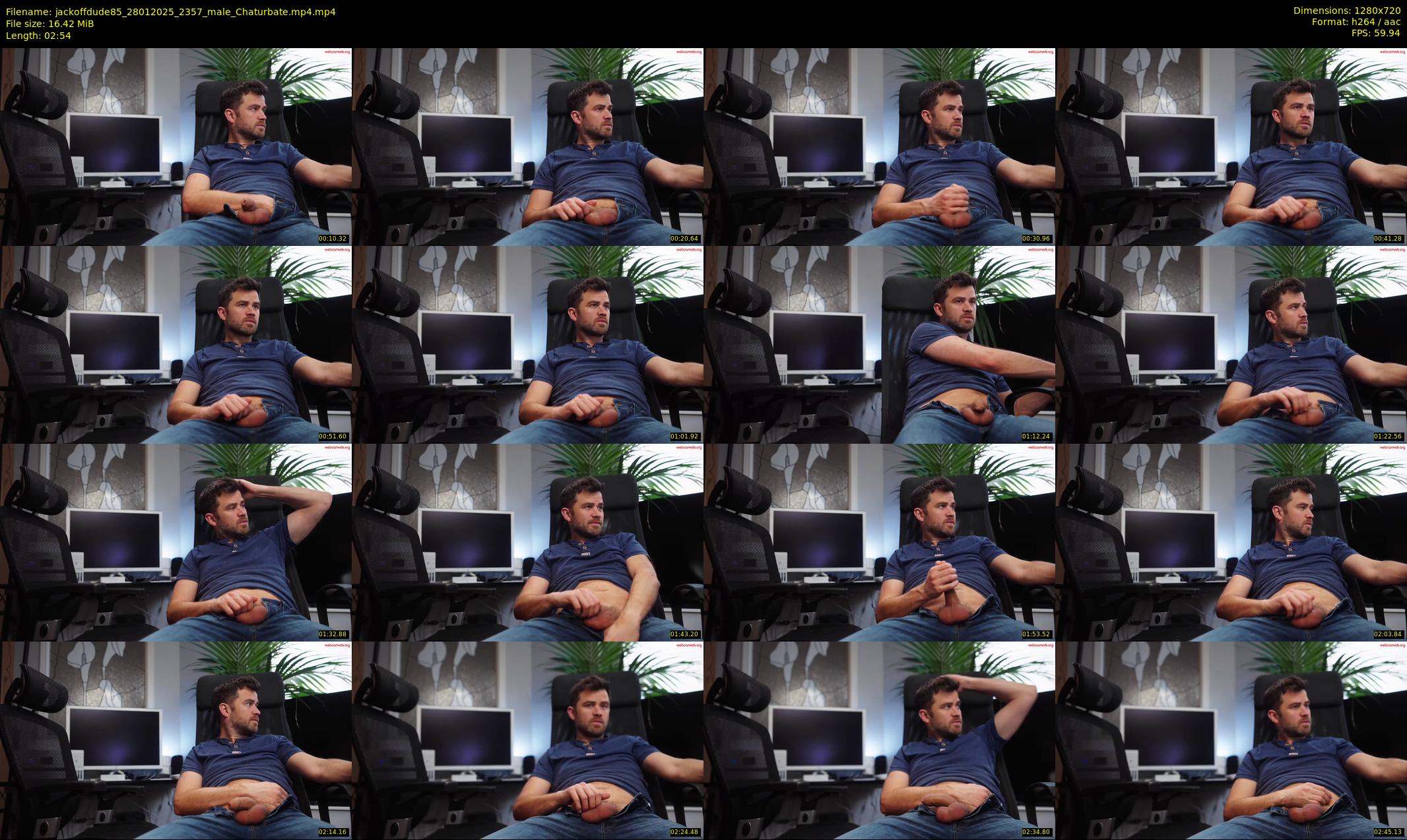 jackoffdude85 — 3 minute Chaturbate male cam show recording, 720p, Jan 28, 2025