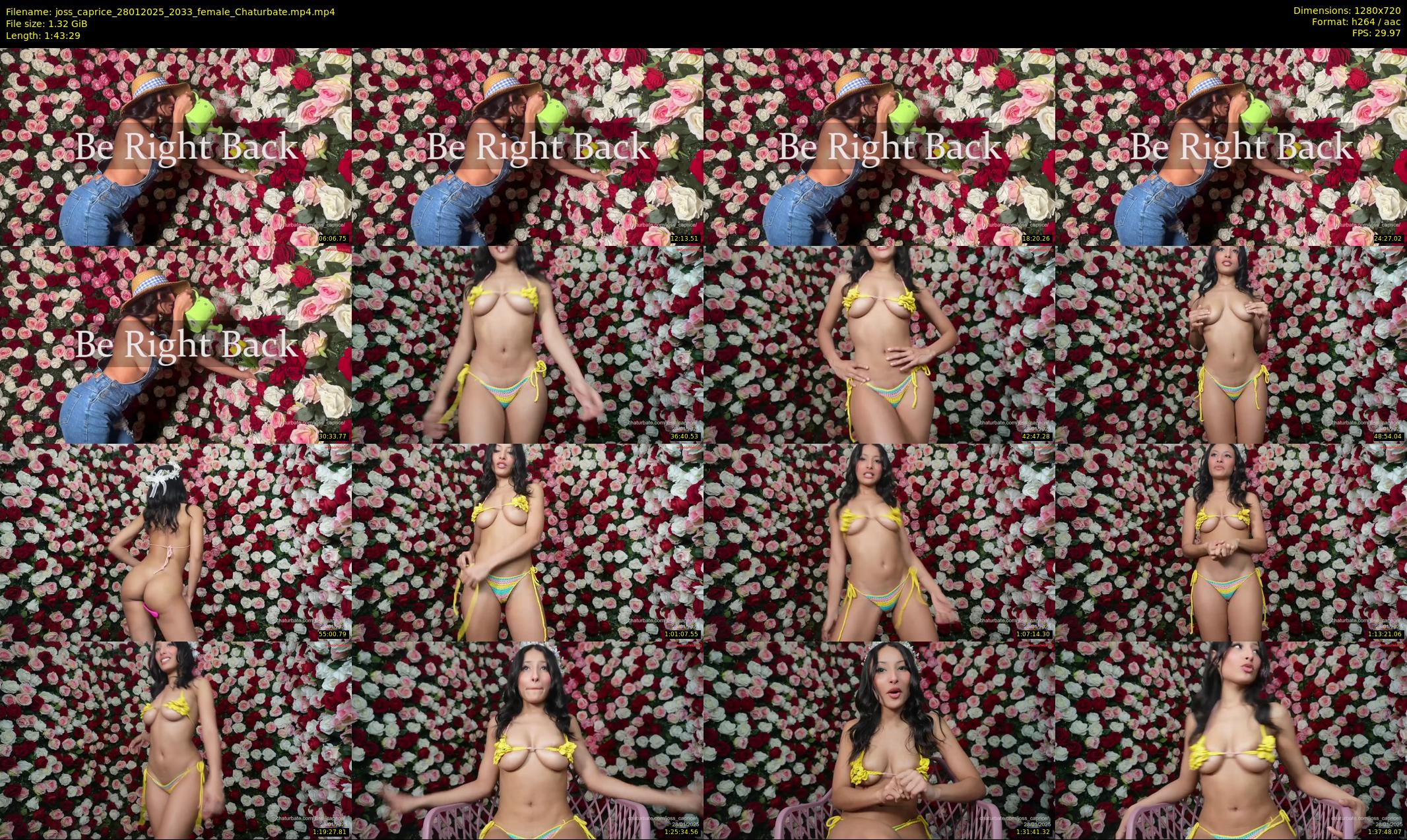 joss_caprice — 104 minute Chaturbate female cam show recording, 720p, Jan 28, 2025
