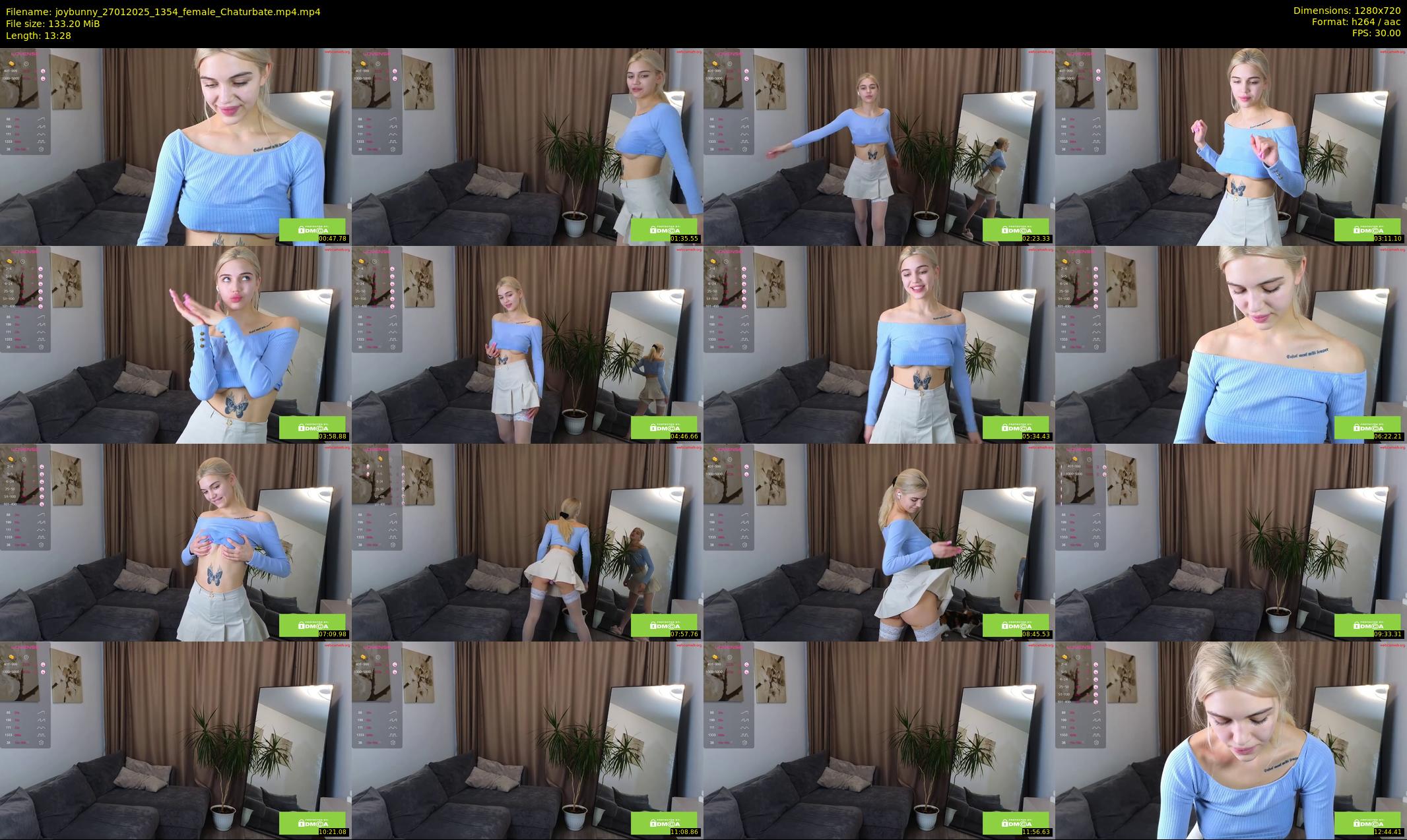 joybunny — 14 minute Chaturbate female cam show recording, 720p, Jan 27, 2025