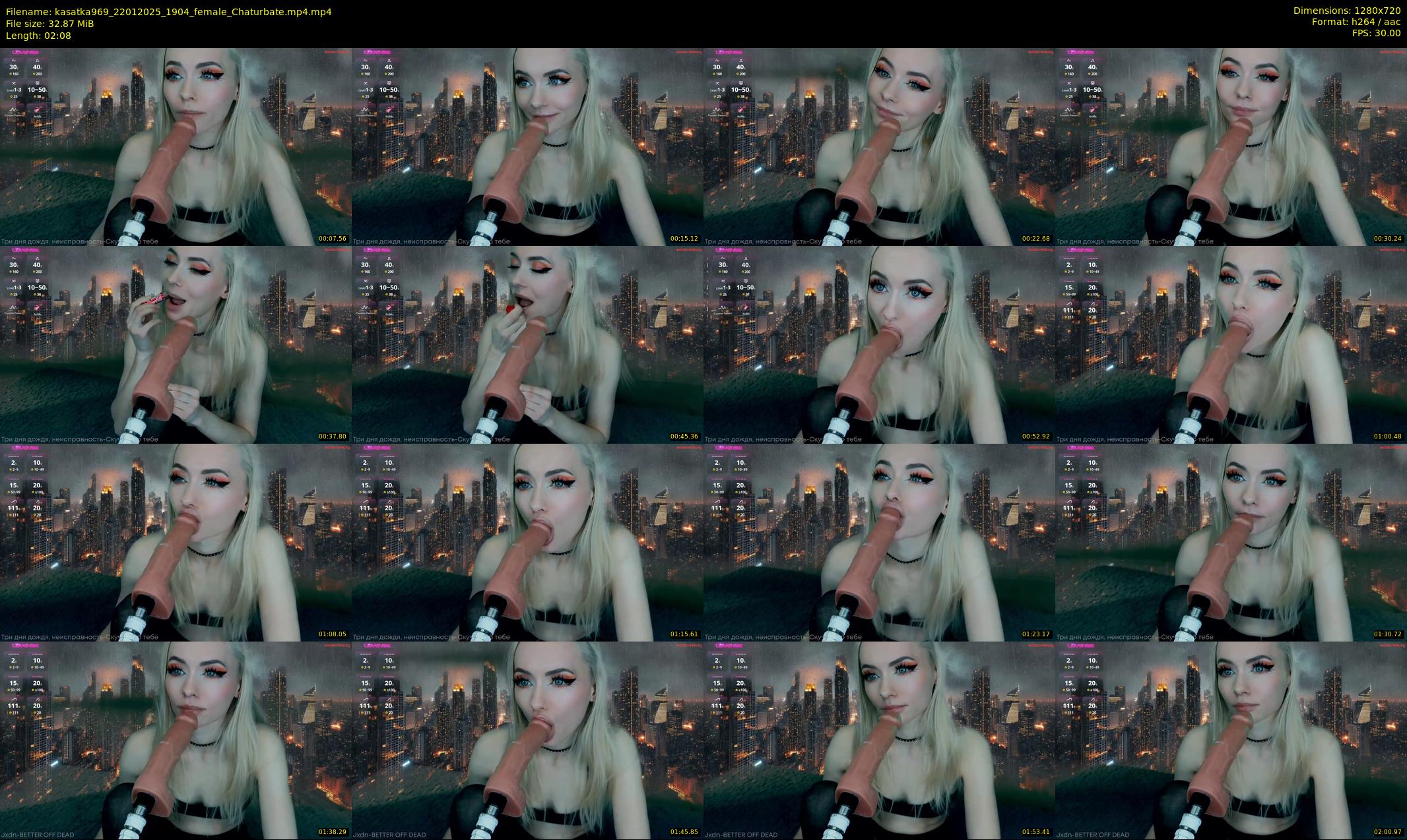 kasatka969 — 3 minute Chaturbate female cam show recording, 720p, Jan 22, 2025