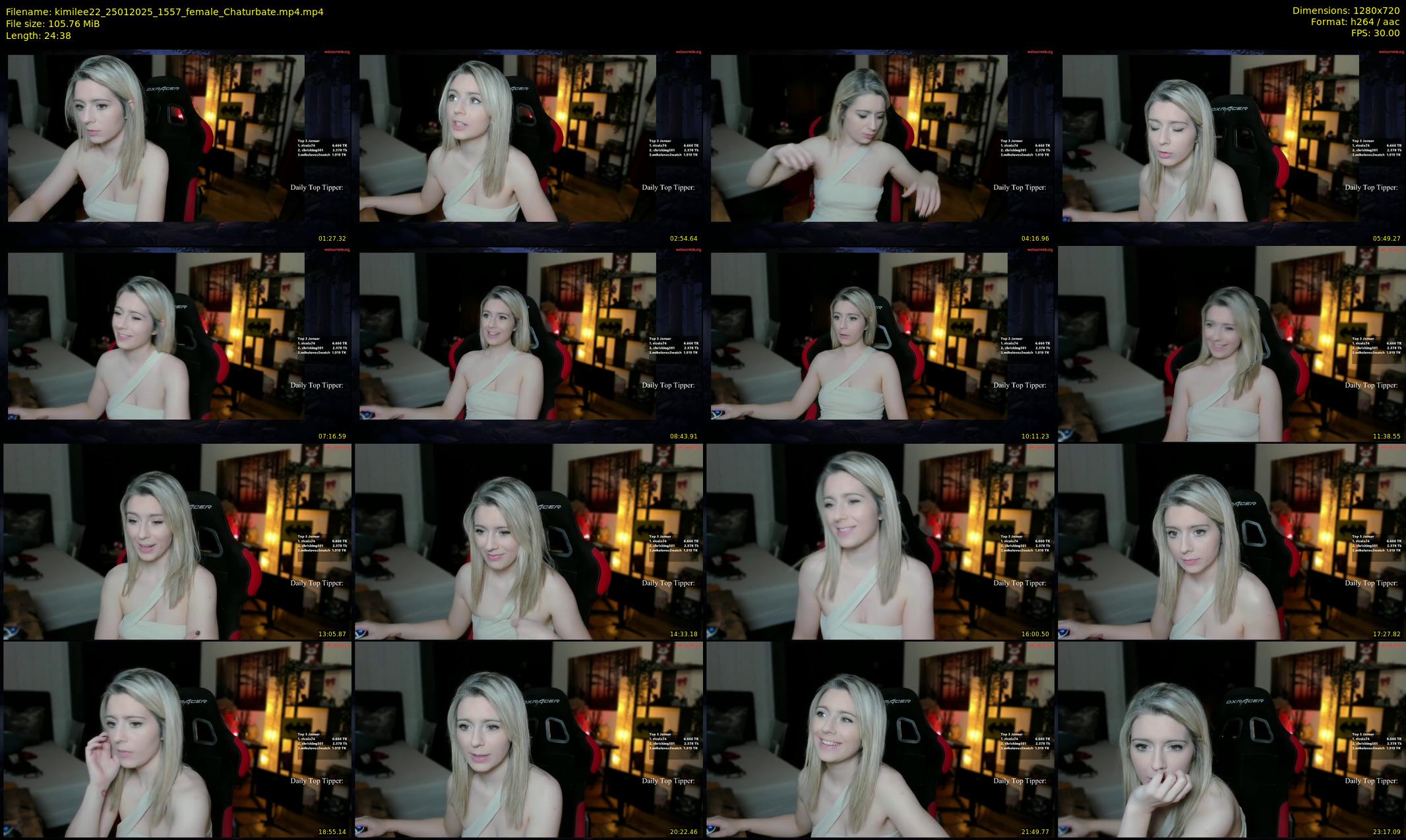 kimilee22 — 25 minute Chaturbate female cam show recording, 720p, Jan 25, 2025