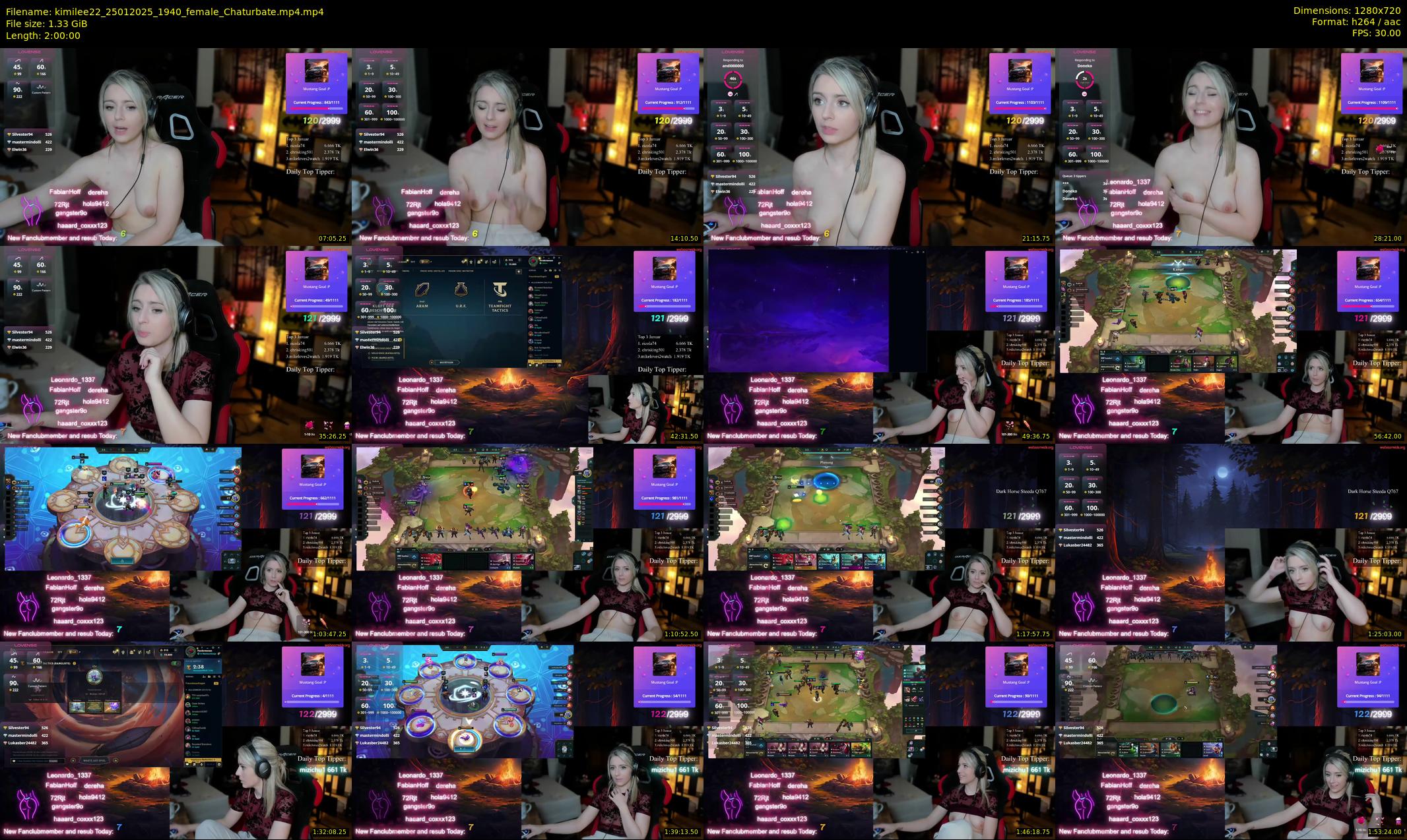 kimilee22 — 120 minute Chaturbate female cam show recording, 720p, Jan 25, 2025