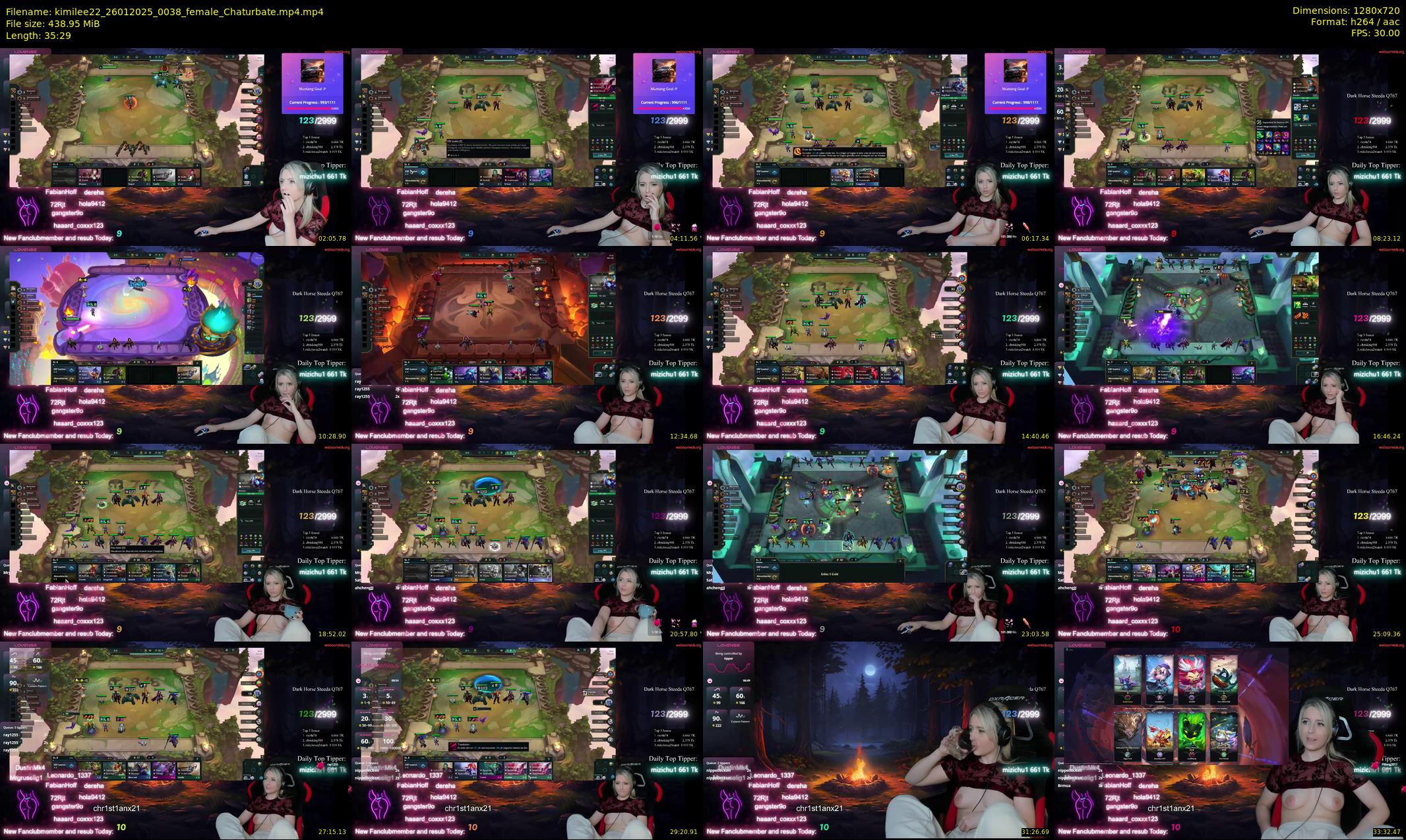 kimilee22 — 36 minute Chaturbate female cam show recording, 720p, Jan 26, 2025