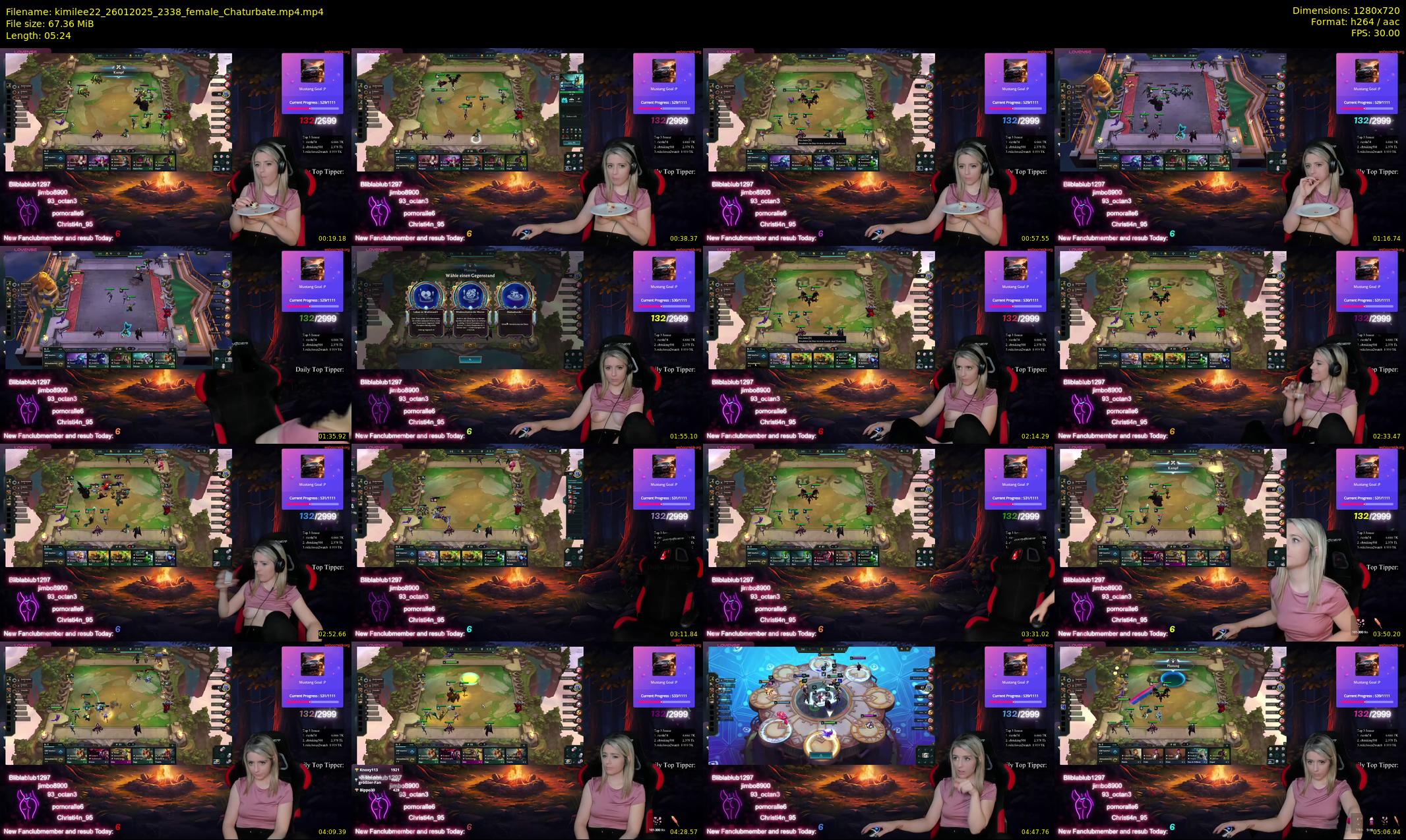 kimilee22 — 6 minute Chaturbate female cam show recording, 720p, Jan 26, 2025