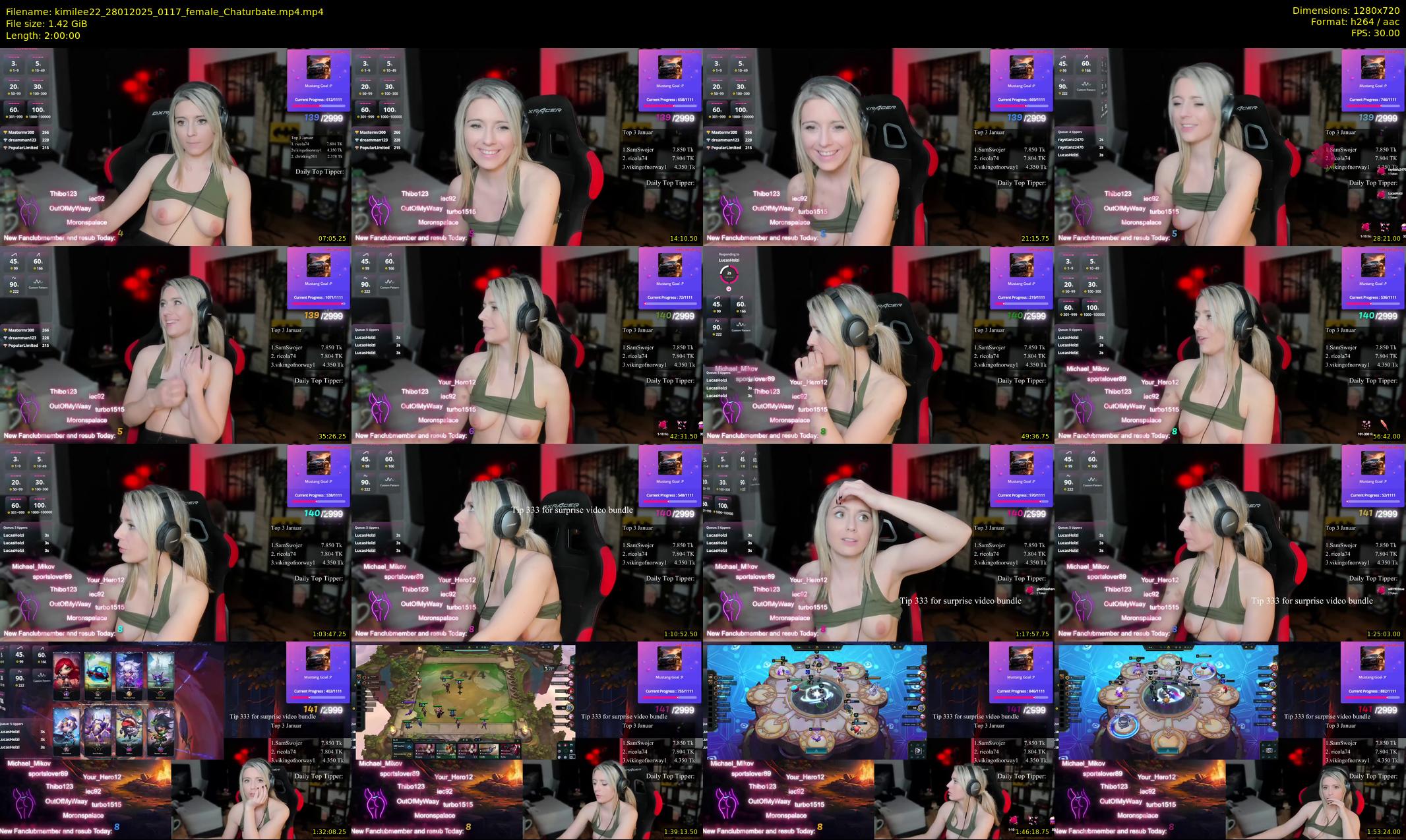 kimilee22 — 120 minute Chaturbate female cam show recording, 720p, Jan 28, 2025