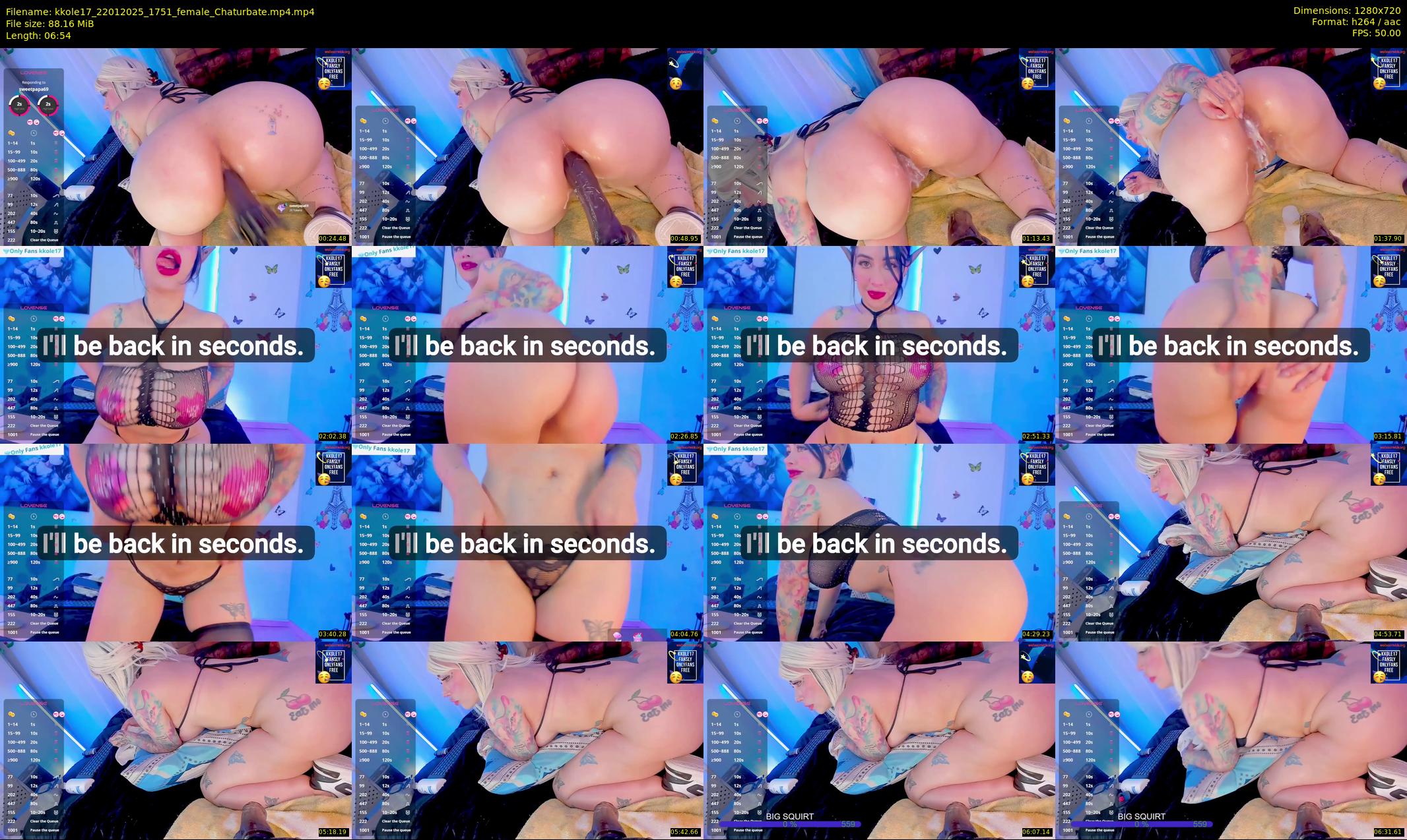 kkole17 — 7 minute Chaturbate female cam show recording, 720p, Jan 22, 2025
