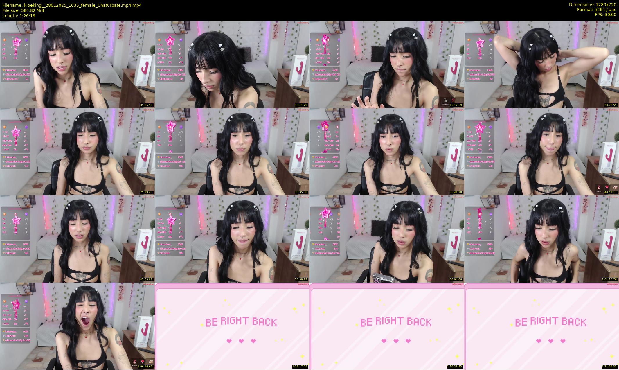 kloeking_ — 87 minute Chaturbate female cam show recording, 720p, Jan 28, 2025