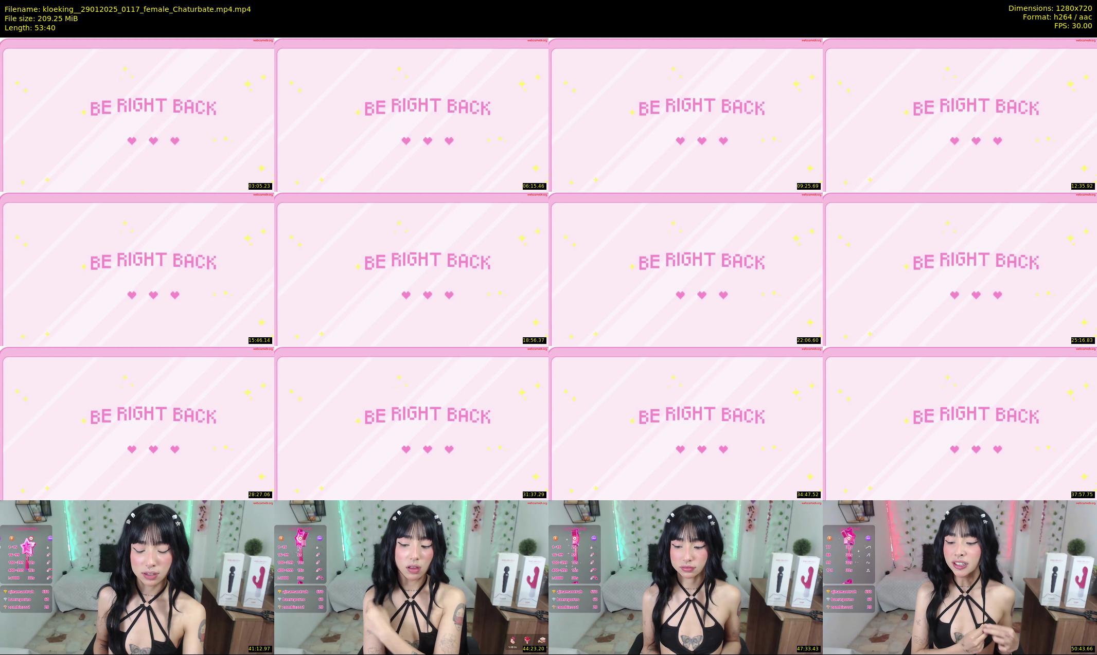 kloeking_ — 54 minute Chaturbate female cam show recording, 720p, Jan 29, 2025