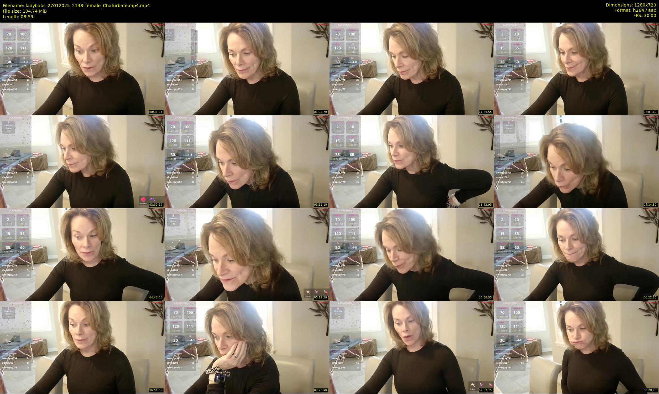 ladybabs — 9 minute Chaturbate female cam show recording, 720p, Jan 27, 2025