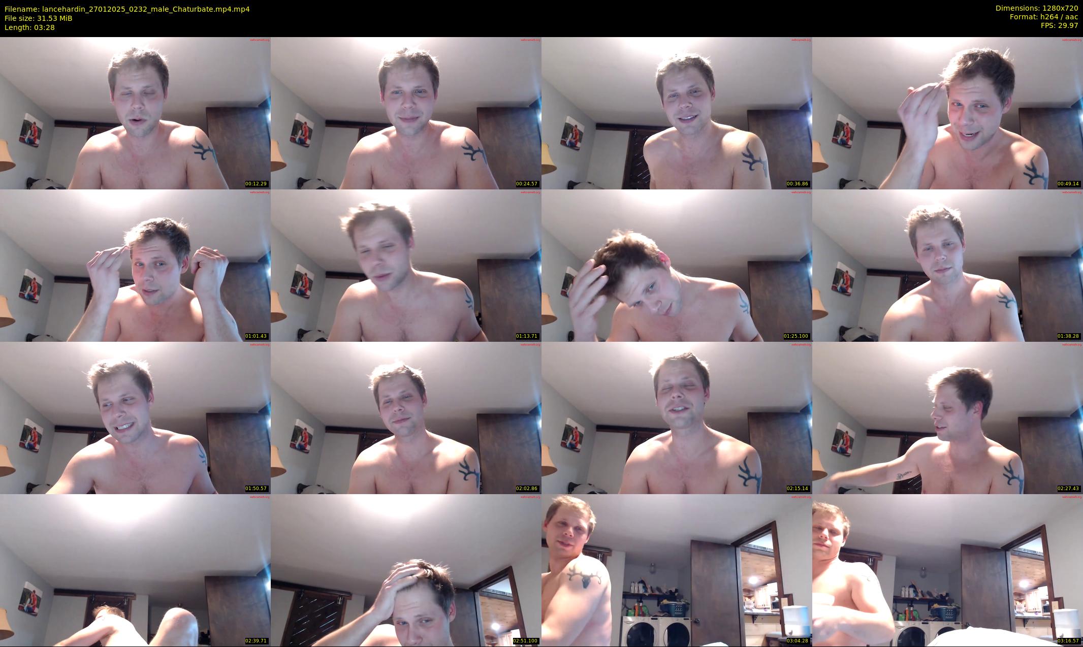 lancehardin — 4 minute Chaturbate male cam show recording, 720p, Jan 27, 2025