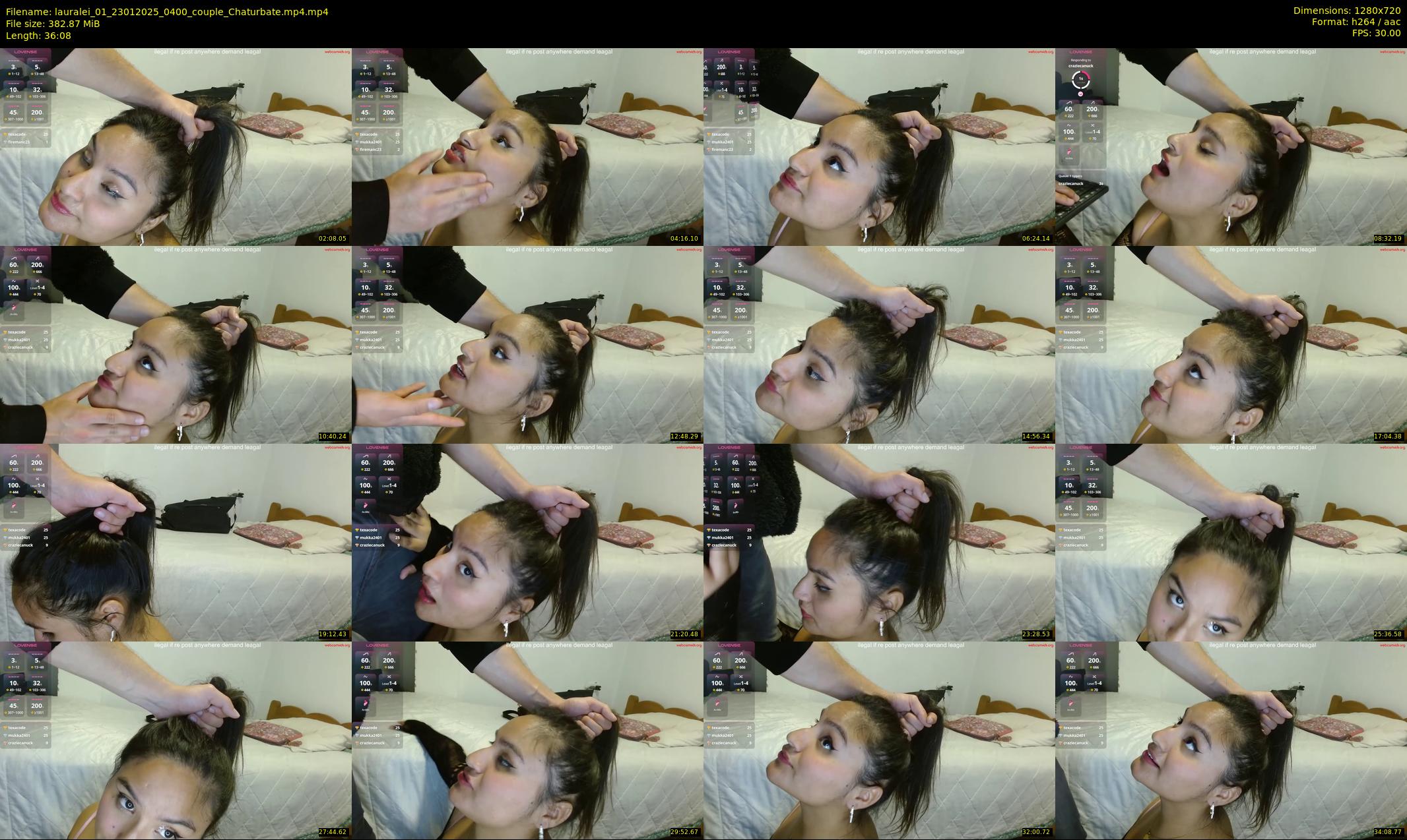 lauralei_01 — 37 minute Chaturbate couple cam show recording, 720p, Jan 23, 2025