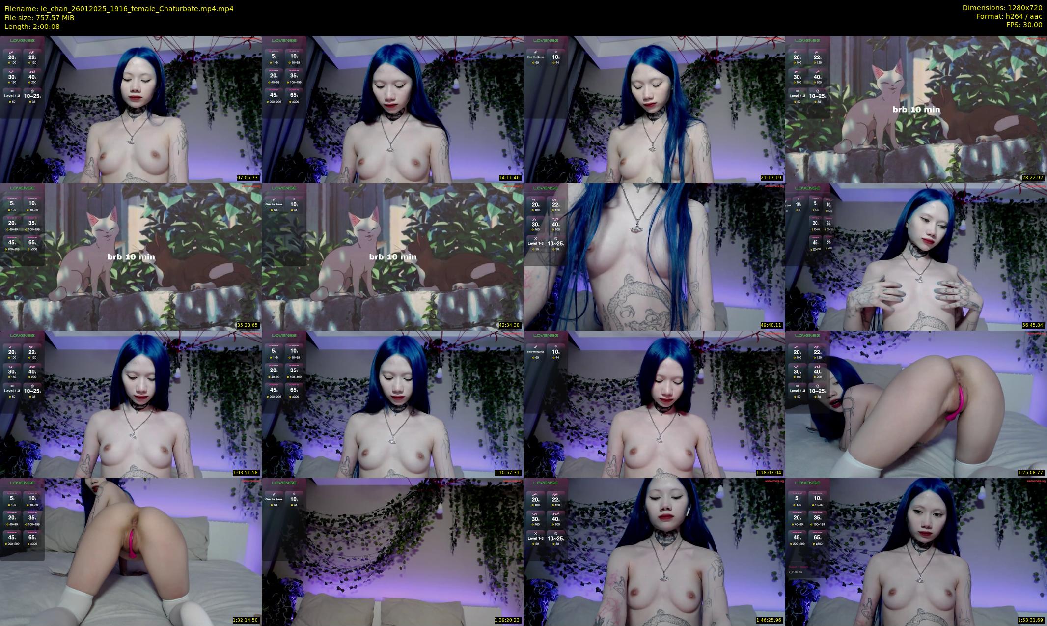 le_chan — 121 minute Chaturbate female cam show recording, 720p, Jan 26, 2025