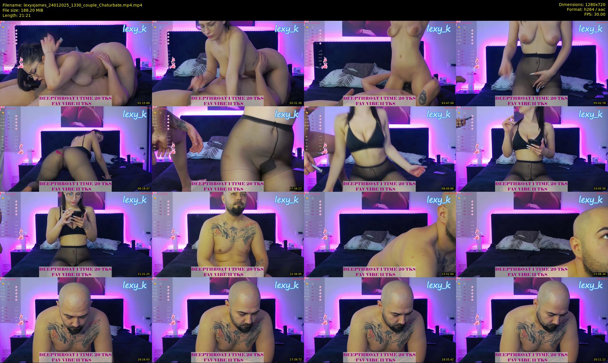 lexyxjames — 22 minute Chaturbate couple cam show recording, 720p, Jan 24, 2025