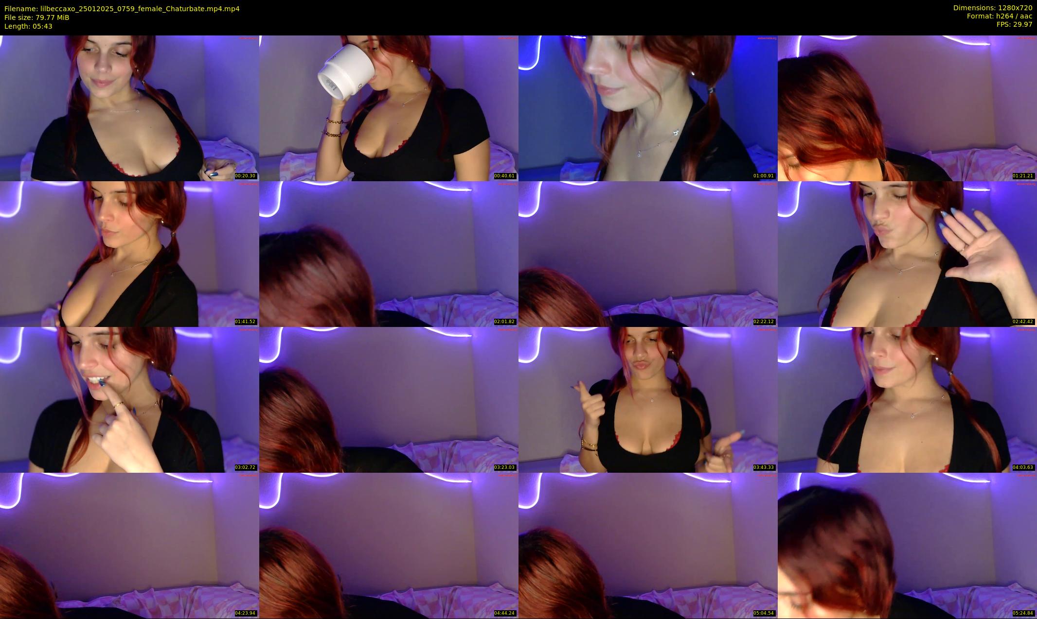 lilbeccaxo — 6 minute Chaturbate female cam show recording, 720p, Jan 25, 2025