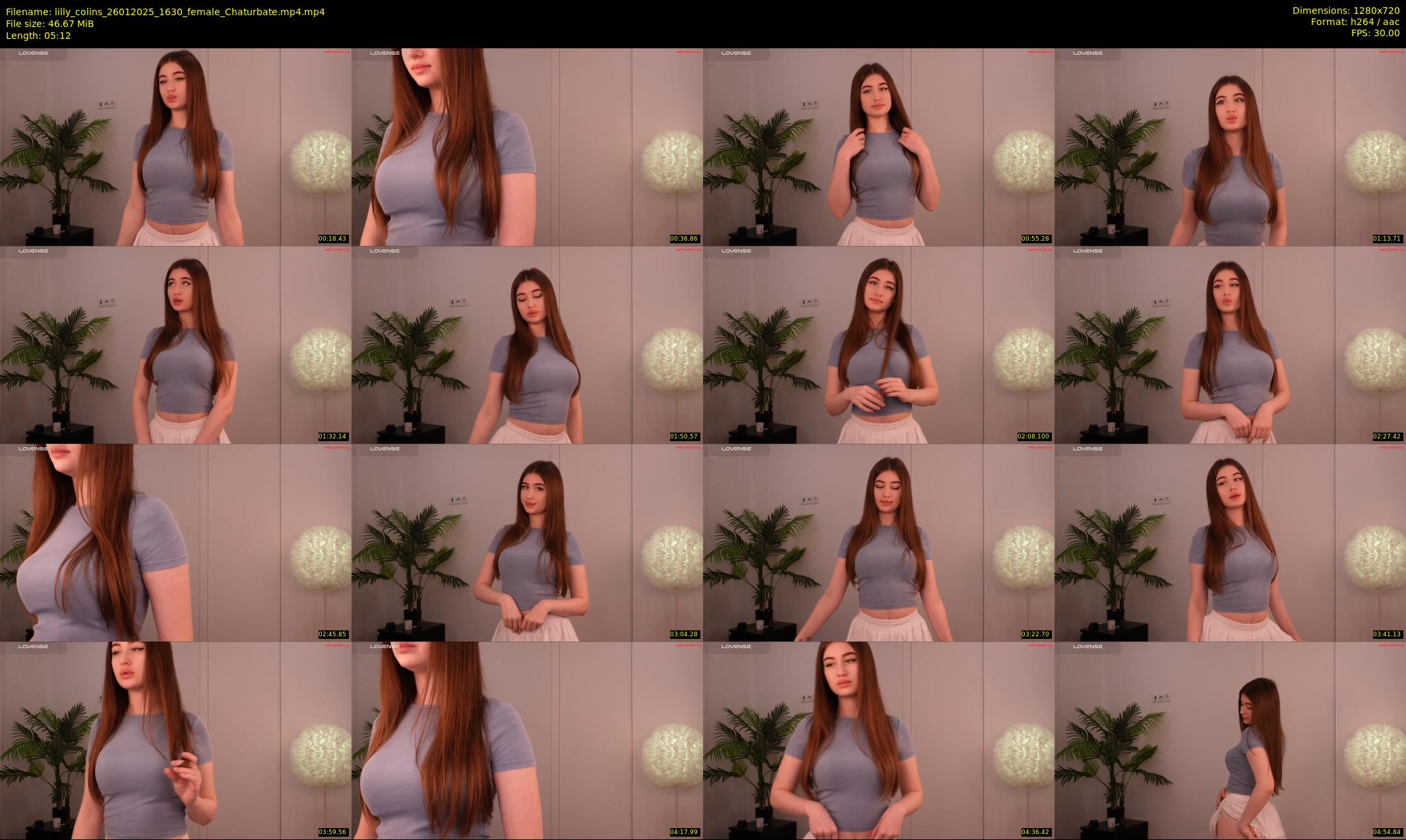 lilly_colins — 6 minute Chaturbate female cam show recording, 720p, Jan 26, 2025