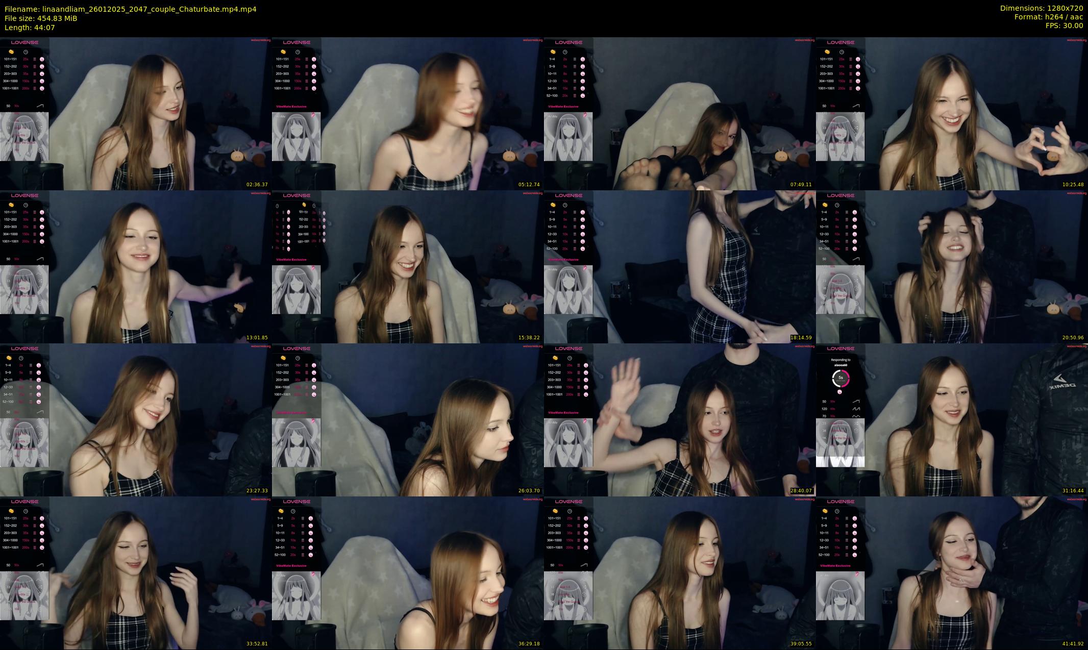 linaandliam — 45 minute Chaturbate couple cam show recording, 720p, Jan 26, 2025