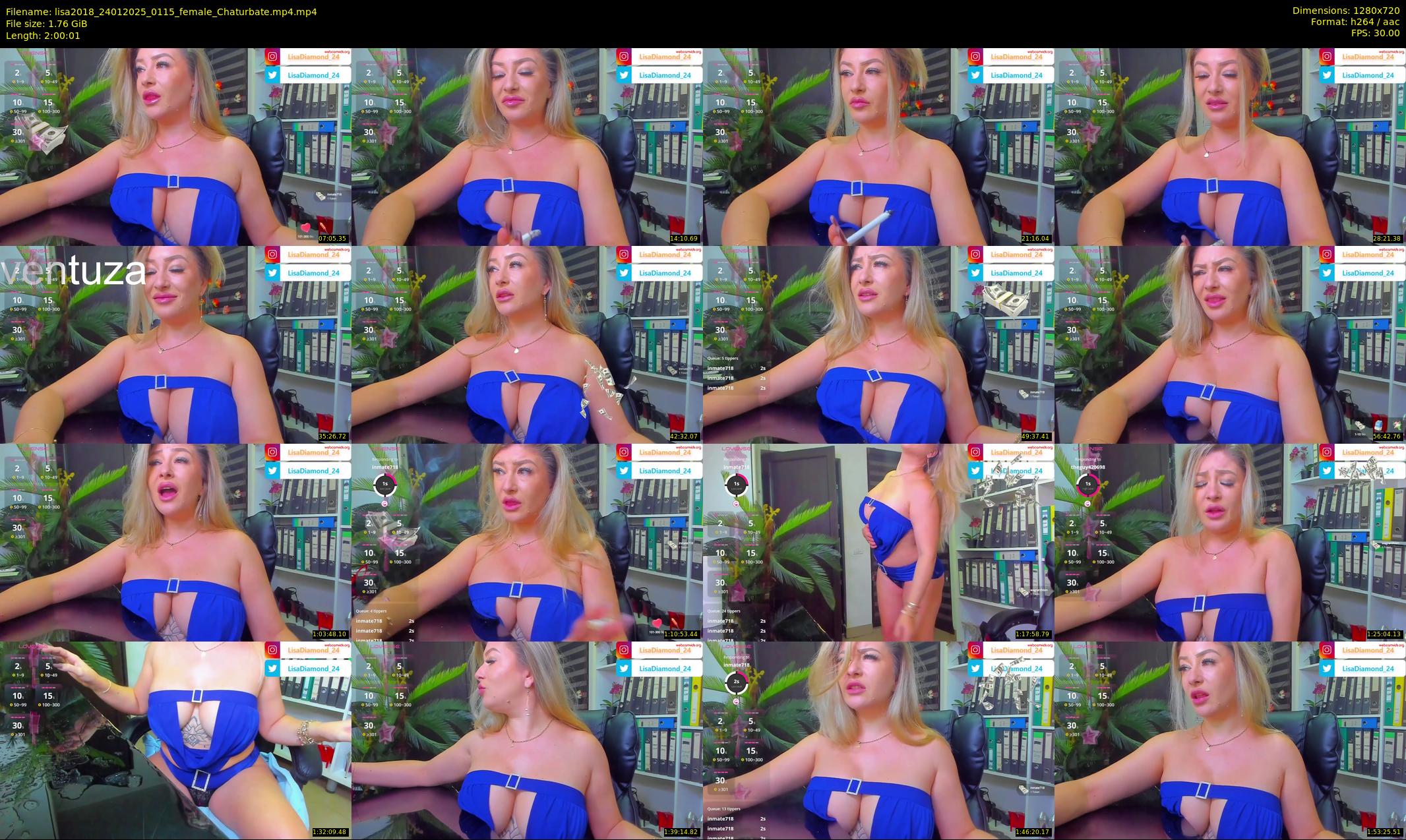 lisa2018 — 121 minute Chaturbate female cam show recording, 720p, Jan 24, 2025