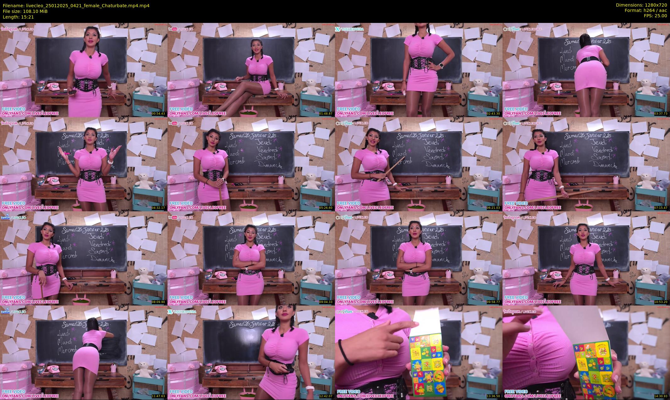 livecleo — 16 minute Chaturbate female cam show recording, 720p, Jan 25, 2025