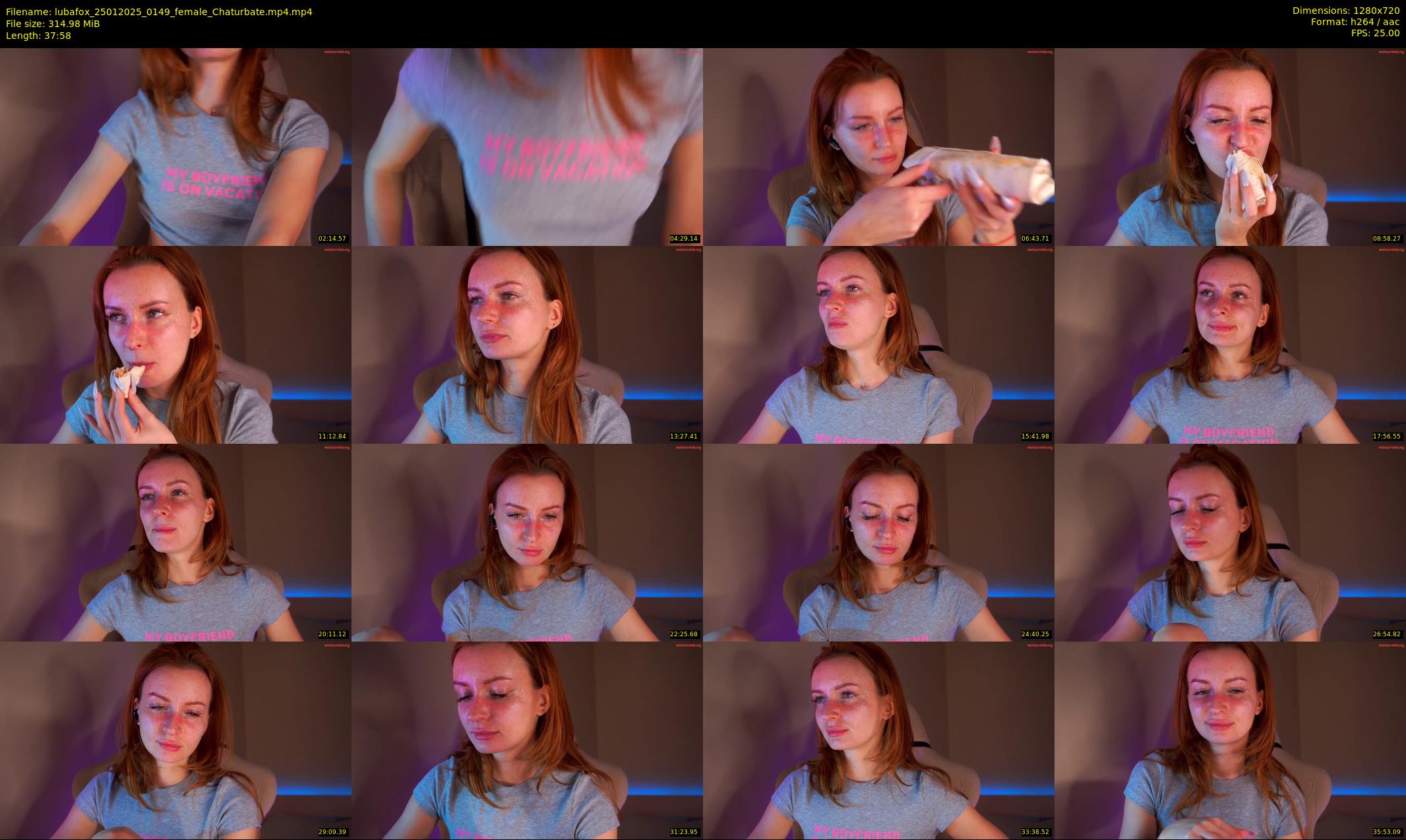 lubafox — 38 minute Chaturbate female cam show recording, 720p, Jan 25, 2025