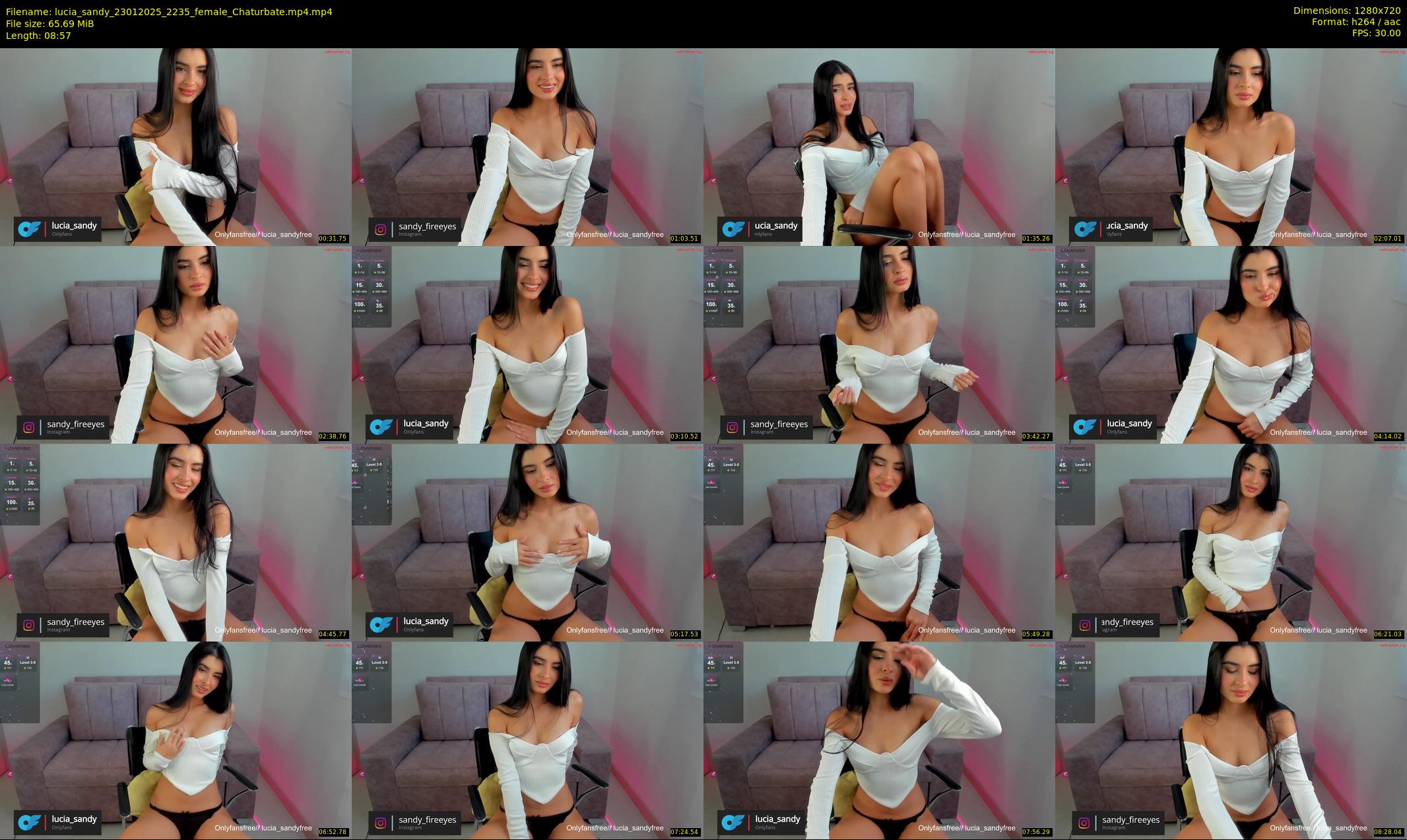 lucia_sandy — 9 minute Chaturbate female cam show recording, 720p, Jan 23, 2025