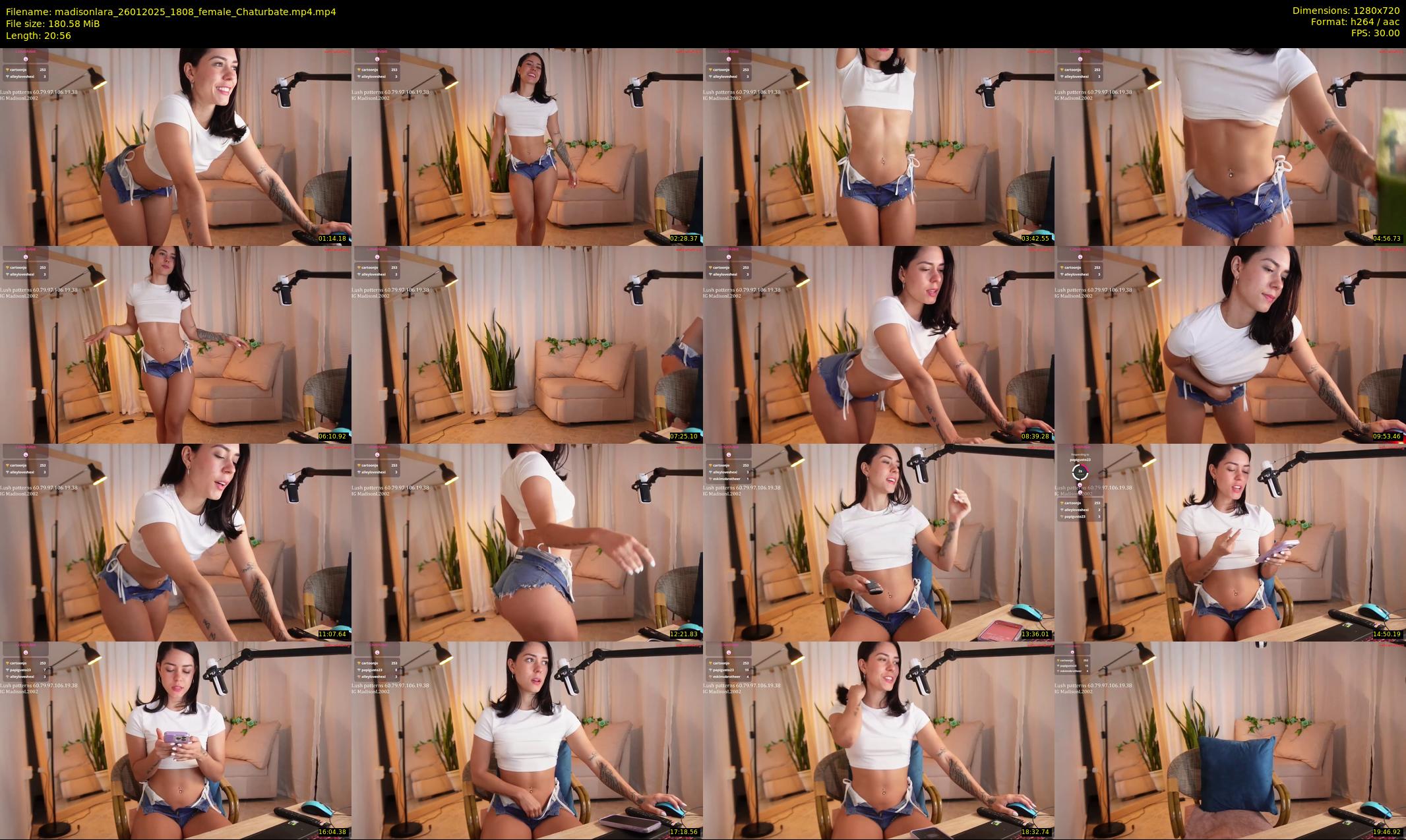 madisonlara — 21 minute Chaturbate female cam show recording, 720p, Jan 26, 2025