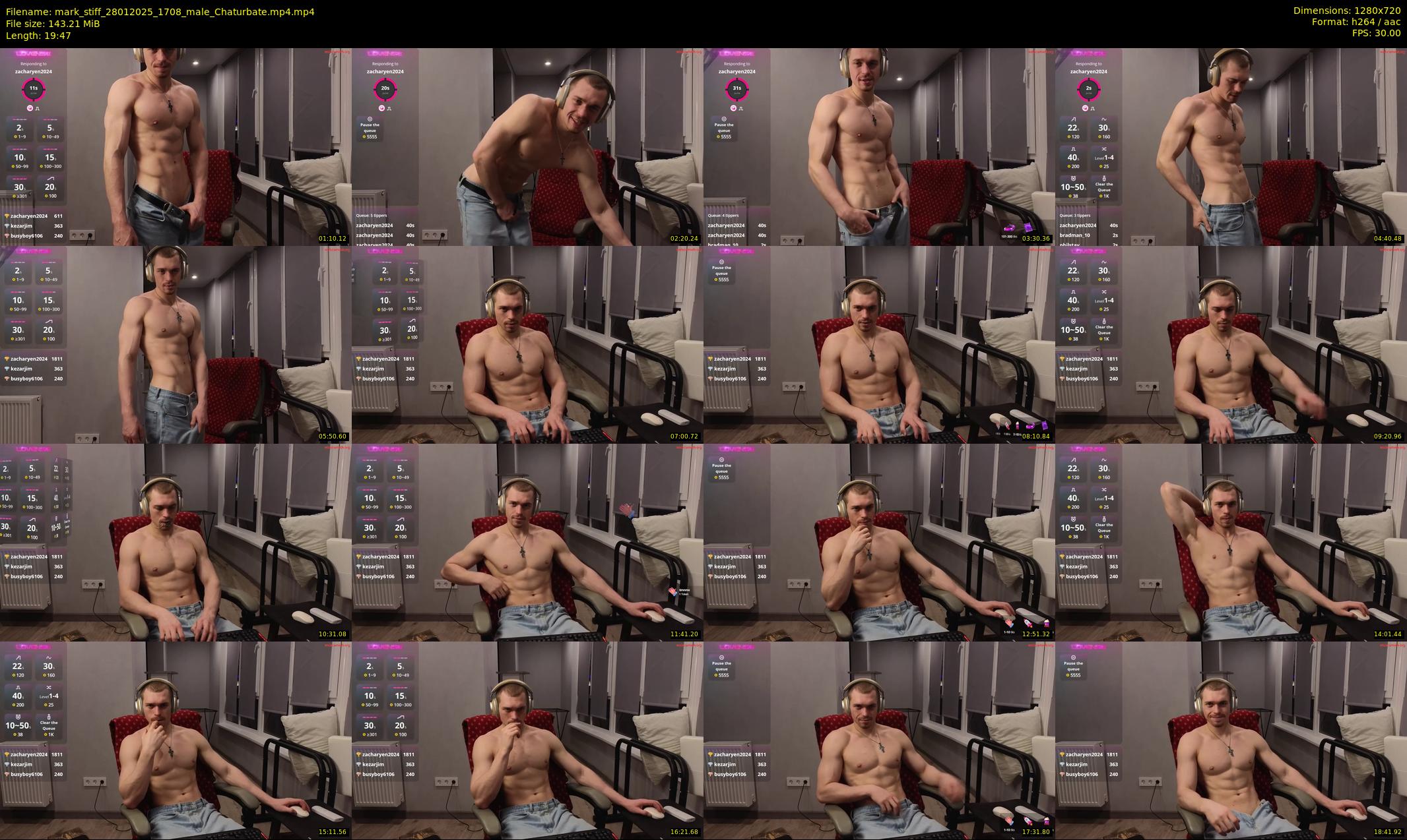 mark_stiff — 20 minute Chaturbate male cam show recording, 720p, Jan 28, 2025