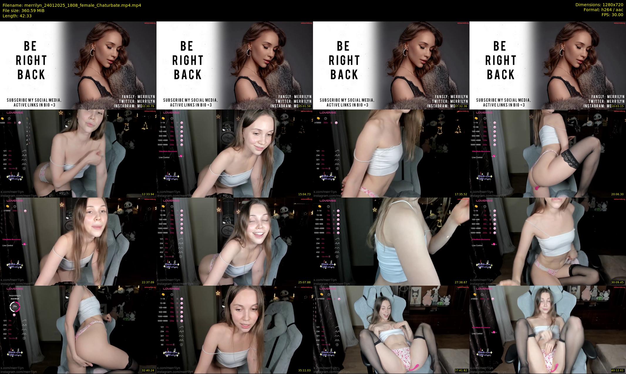 merrilyn — 43 minute Chaturbate female cam show recording, 720p, Jan 24, 2025