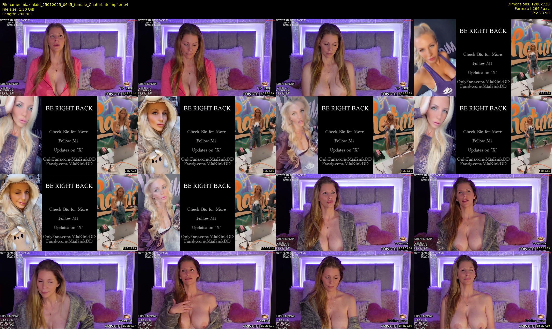 miakinkdd — 121 minute Chaturbate female cam show recording, 720p, Jan 25, 2025