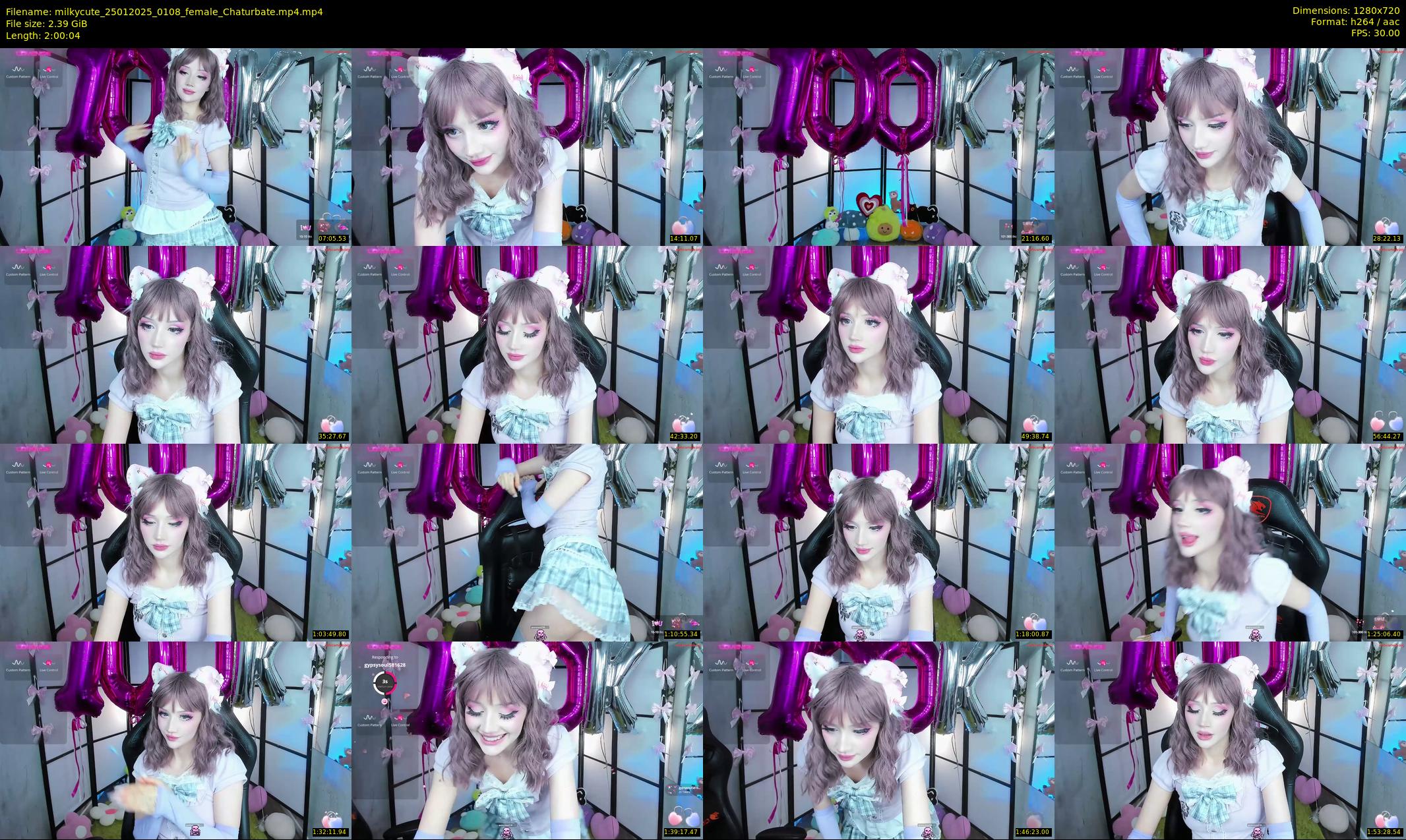 milkycute — 121 minute Chaturbate female cam show recording, 720p, Jan 25, 2025