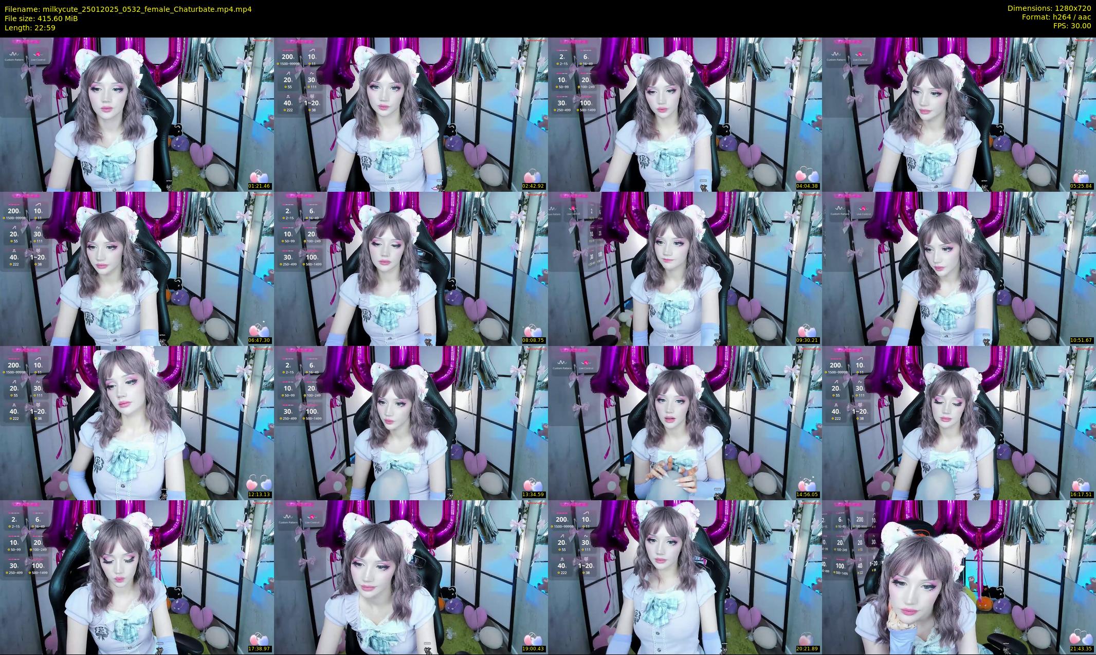 milkycute — 23 minute Chaturbate female cam show recording, 720p, Jan 25, 2025