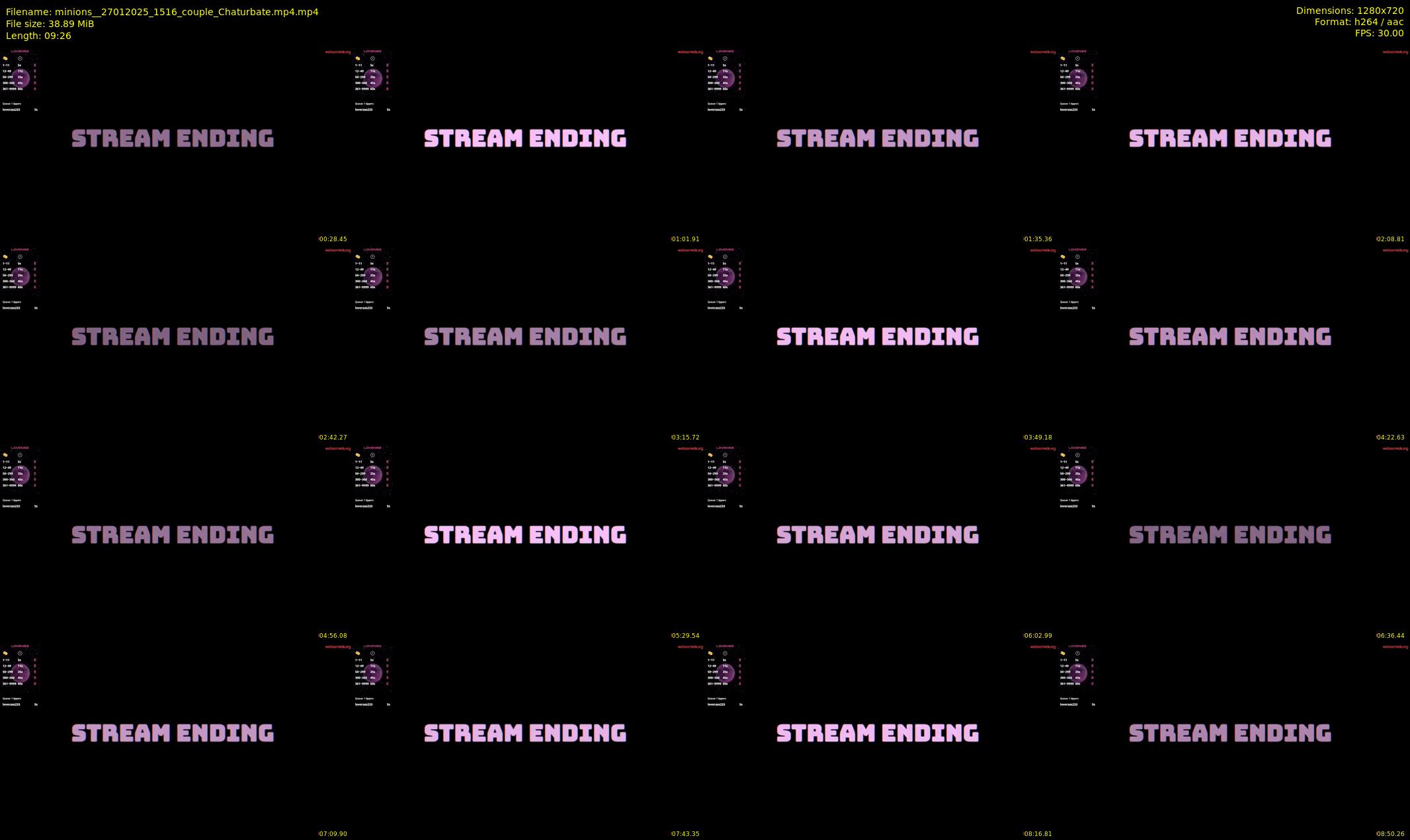 minions_ — 10 minute Chaturbate couple cam show recording, 720p, Jan 27, 2025