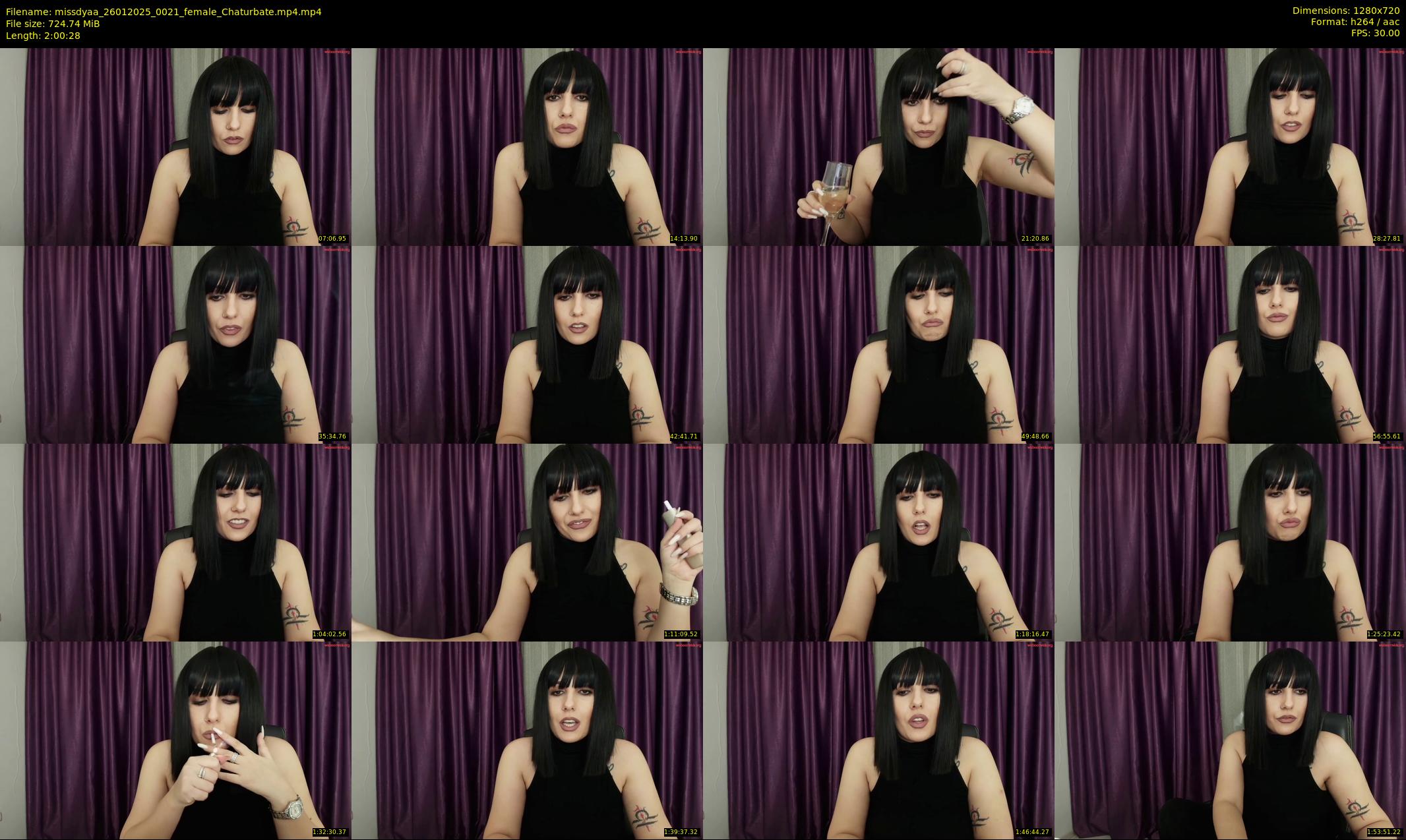 missdyaa — 121 minute Chaturbate female cam show recording, 720p, Jan 26, 2025