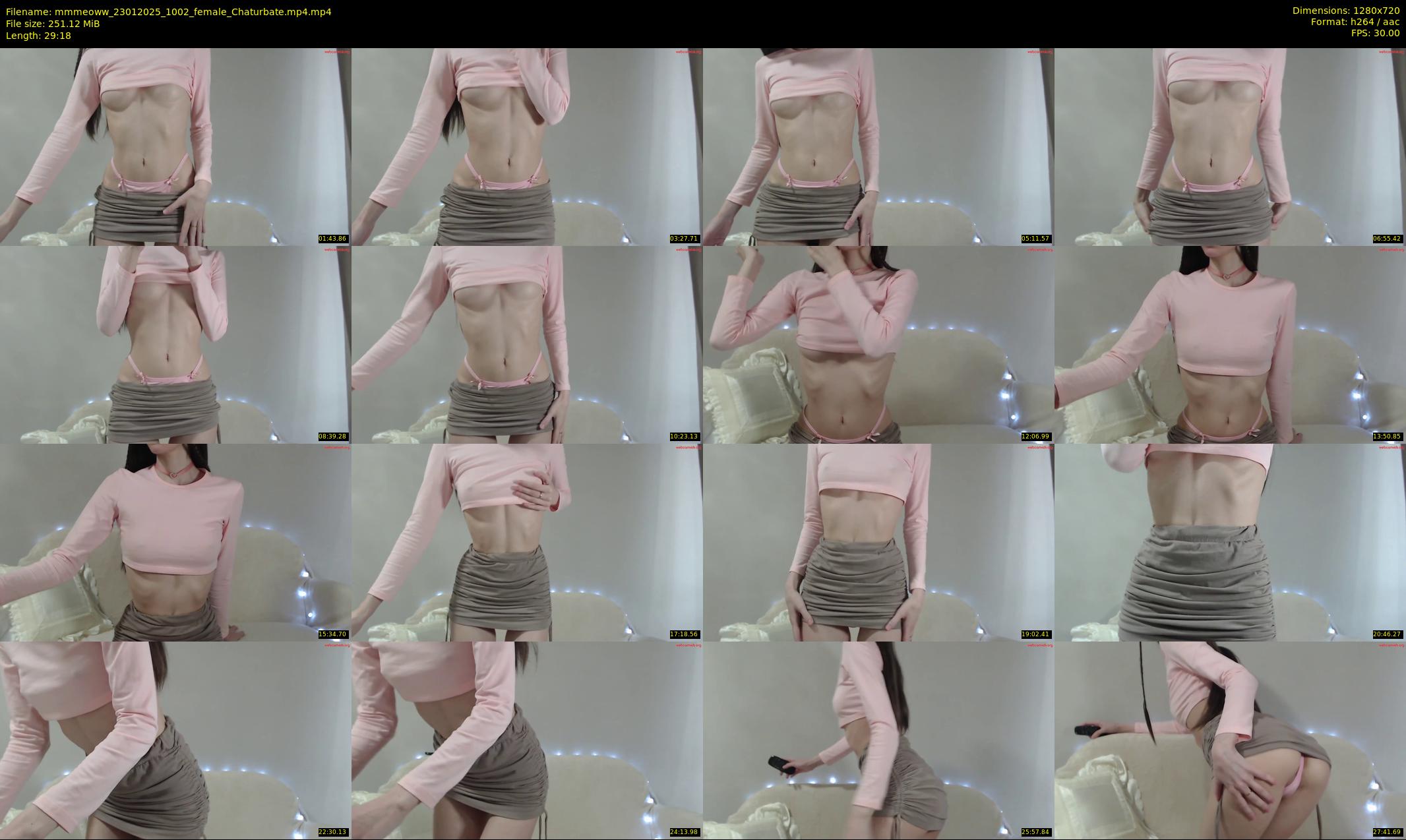 mmmeoww — 30 minute Chaturbate female cam show recording, 720p, Jan 23, 2025