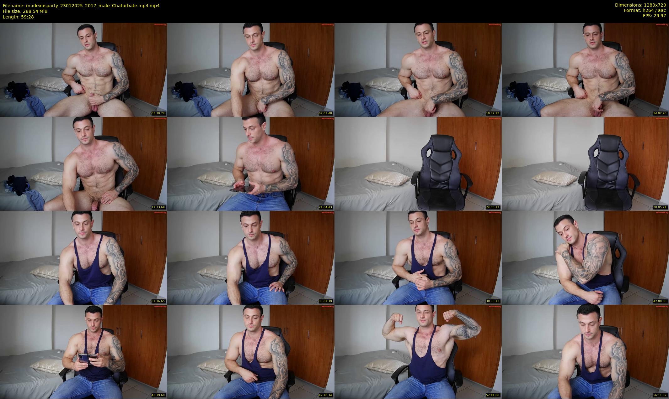 modexusparty — 60 minute Chaturbate male cam show recording, 720p, Jan 23, 2025